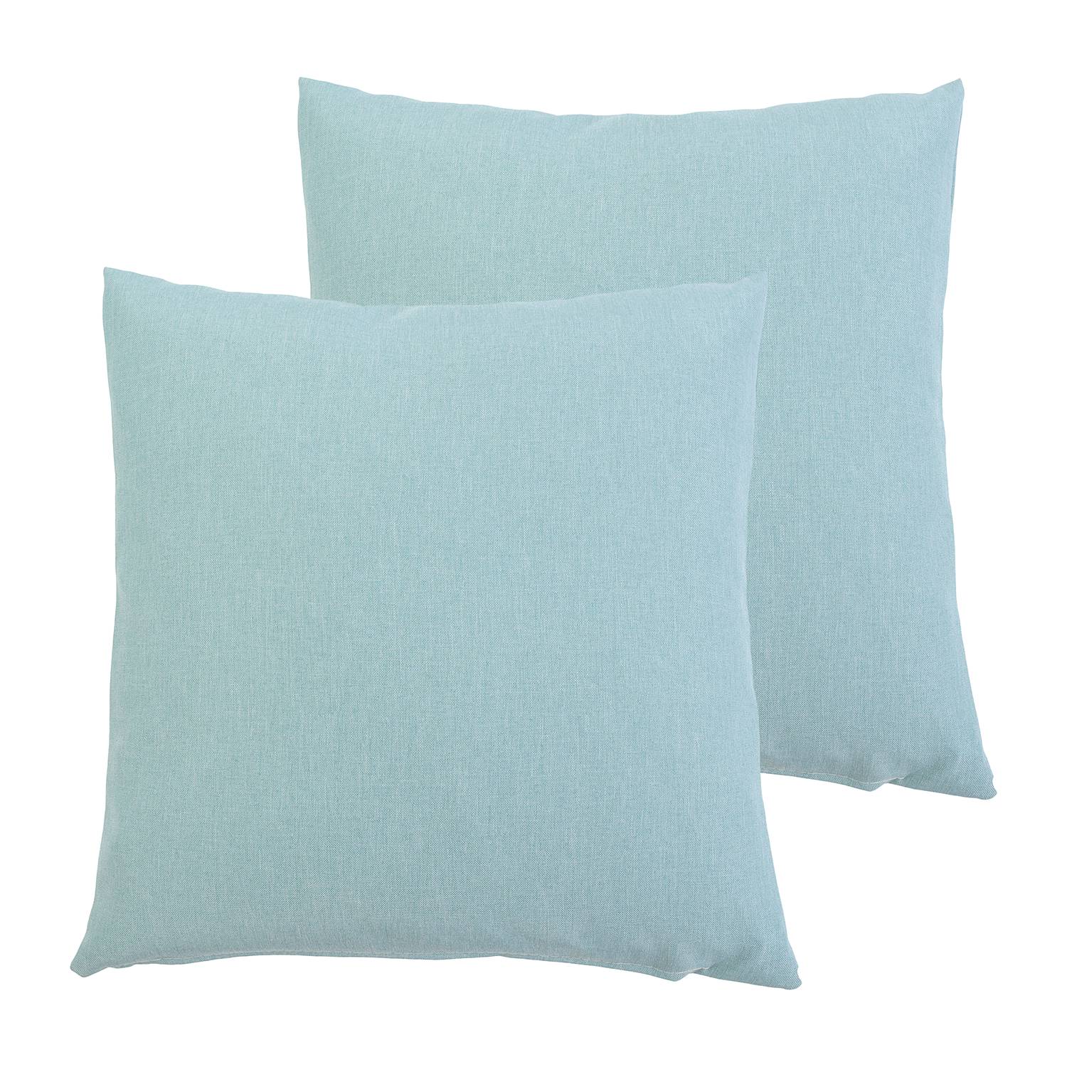 2x Milano Kissenbezug Kunstfaser Babyblau 40 x 40 cm