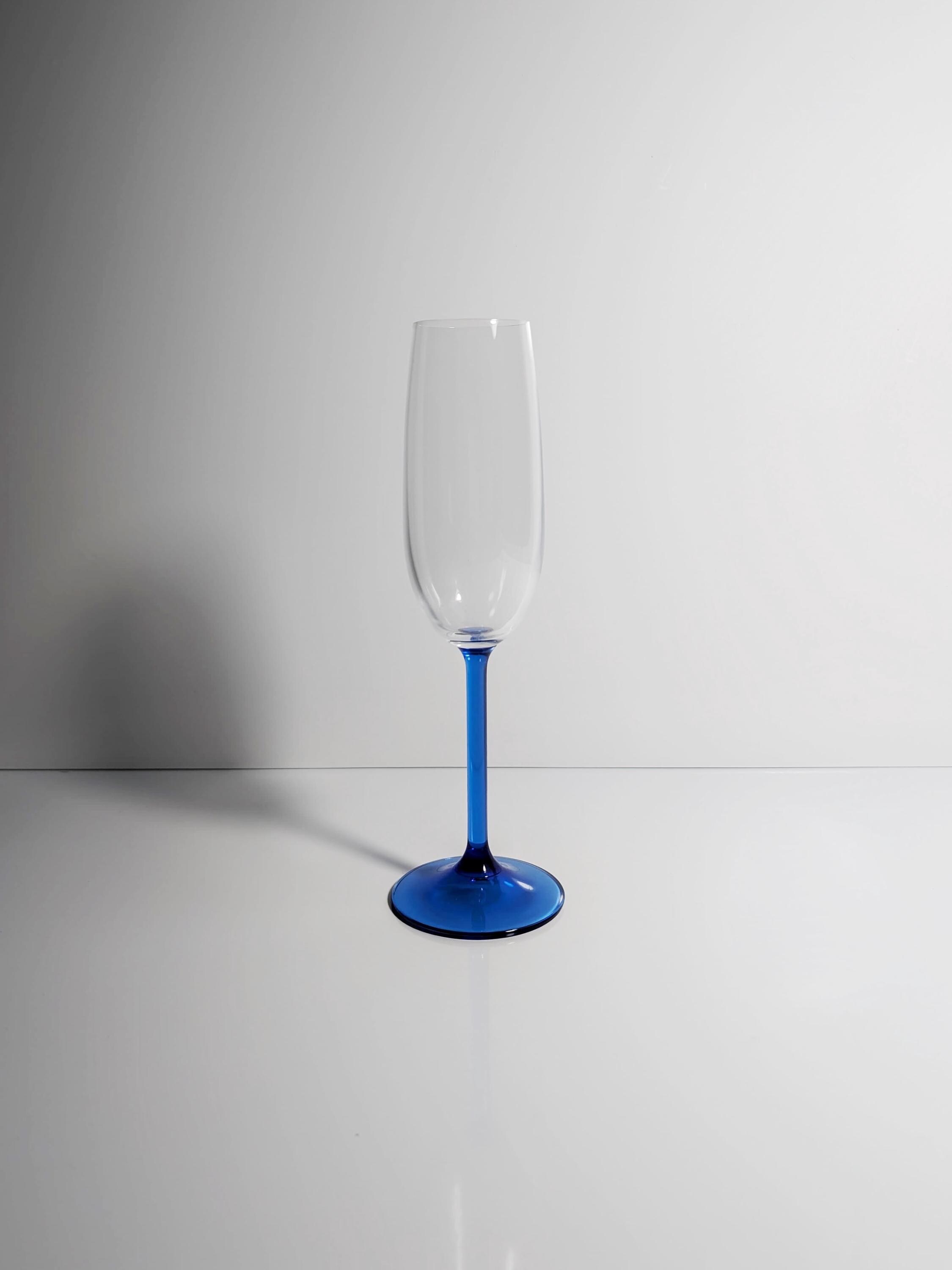 4x Vintage Sparkling Wine Glass Crystal 1980s