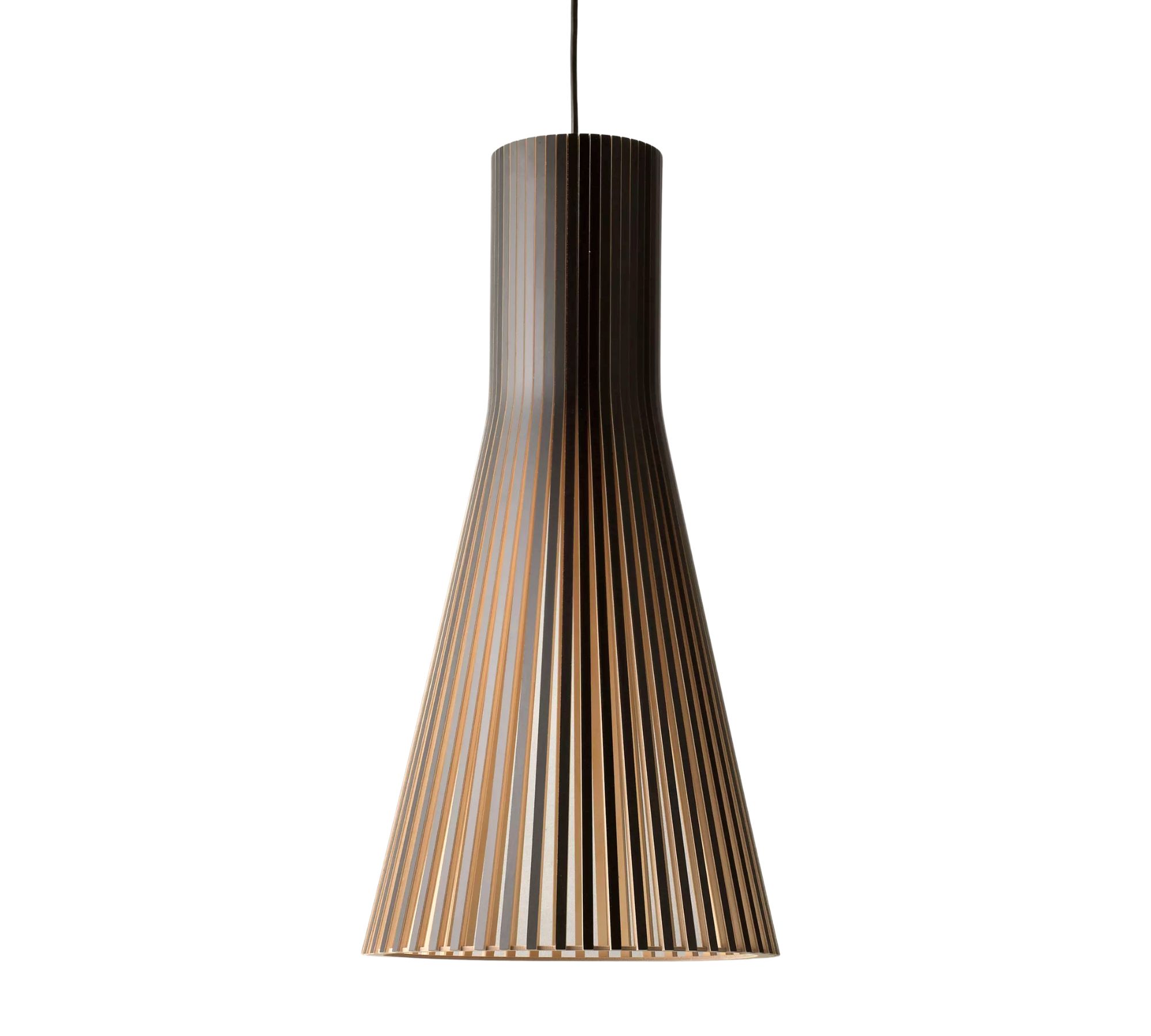 Secto 4200 Pendelleuchte Holz Schwarz Ø 30cm