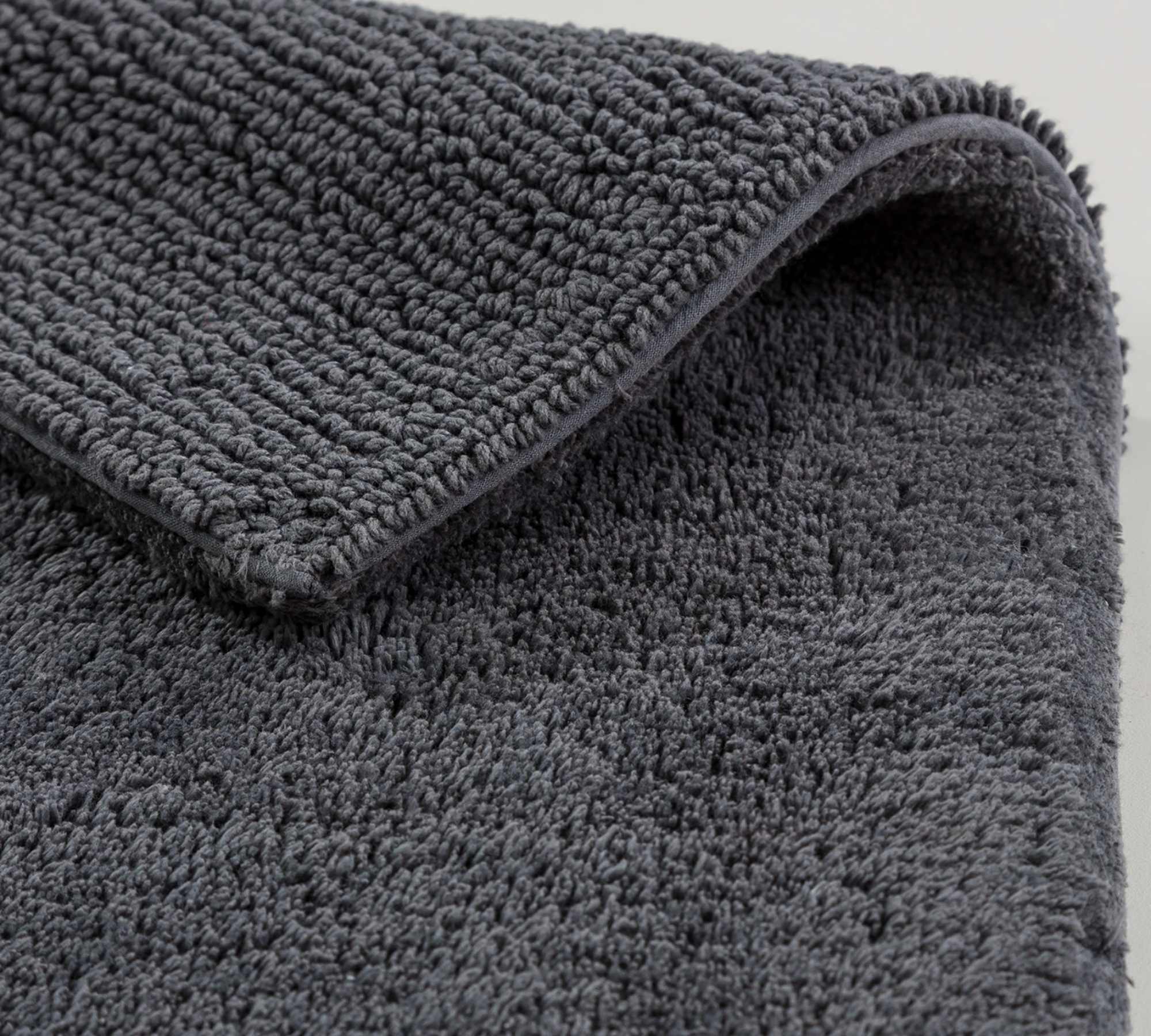 Hochflor Badematte Anthrazit