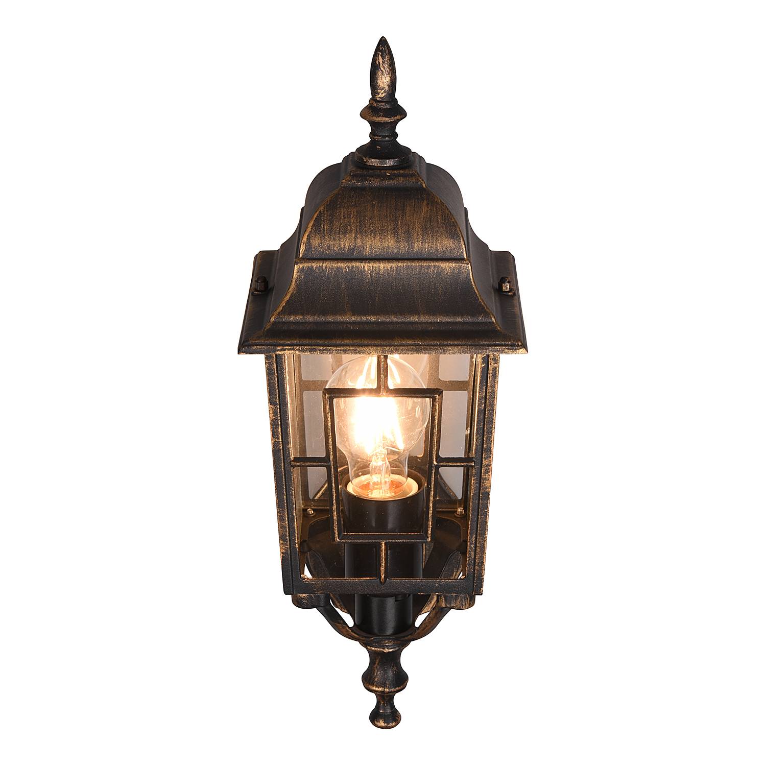 Wall lamp Volturno TypeA cast aluminum rust brown