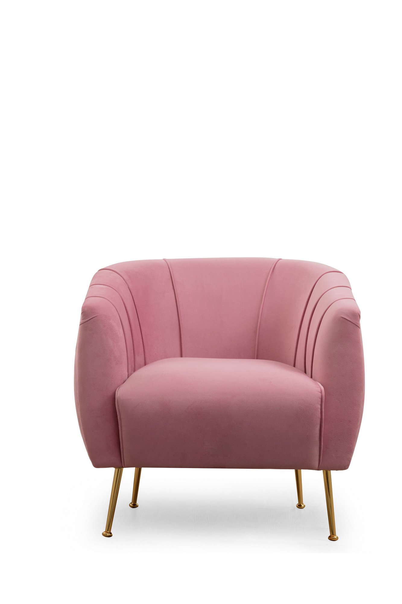 Oyster Armchair Dusty Rose