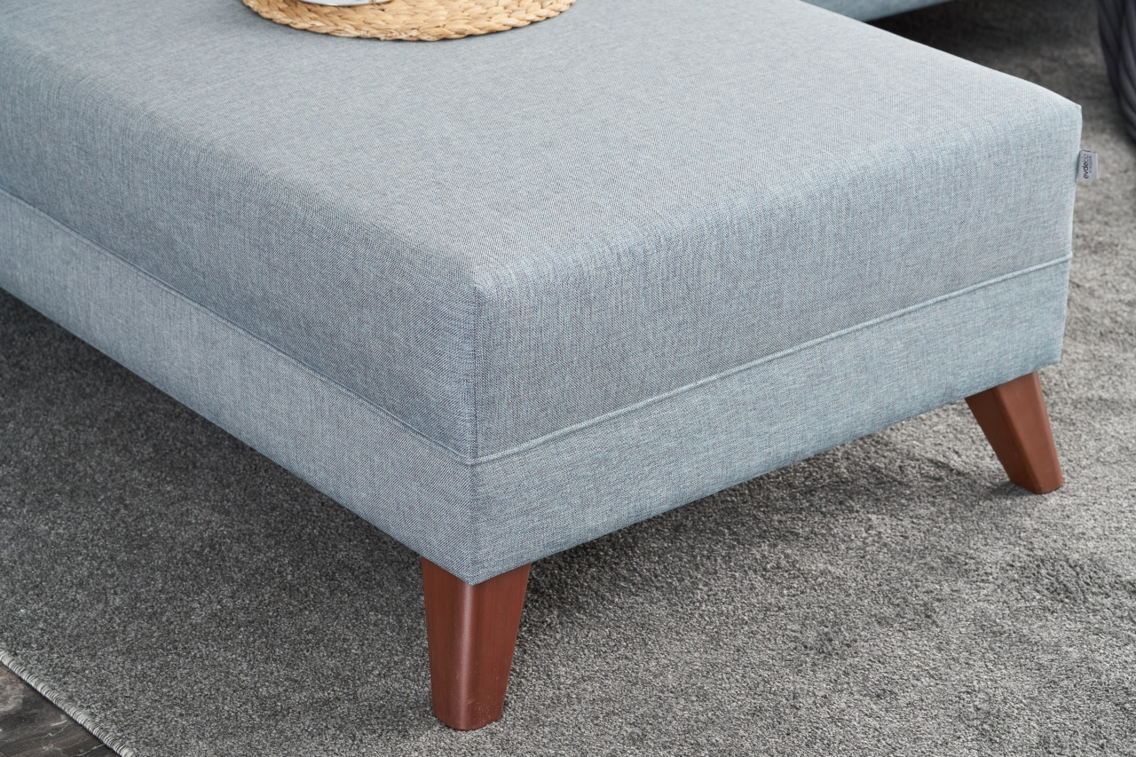 Bella Sofa Récamiere Links Blau