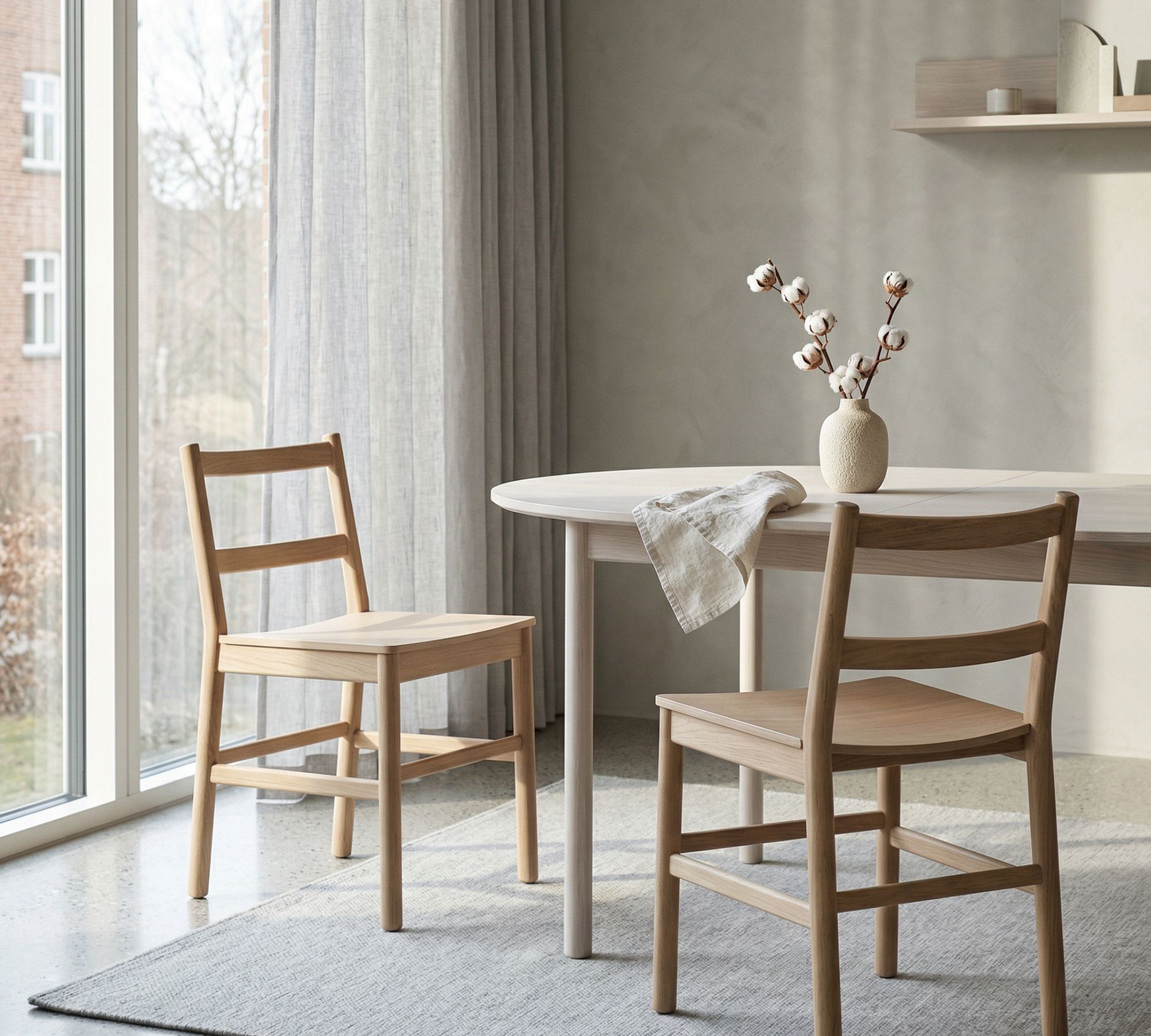 2x Julie Chair Oak Wood Natural