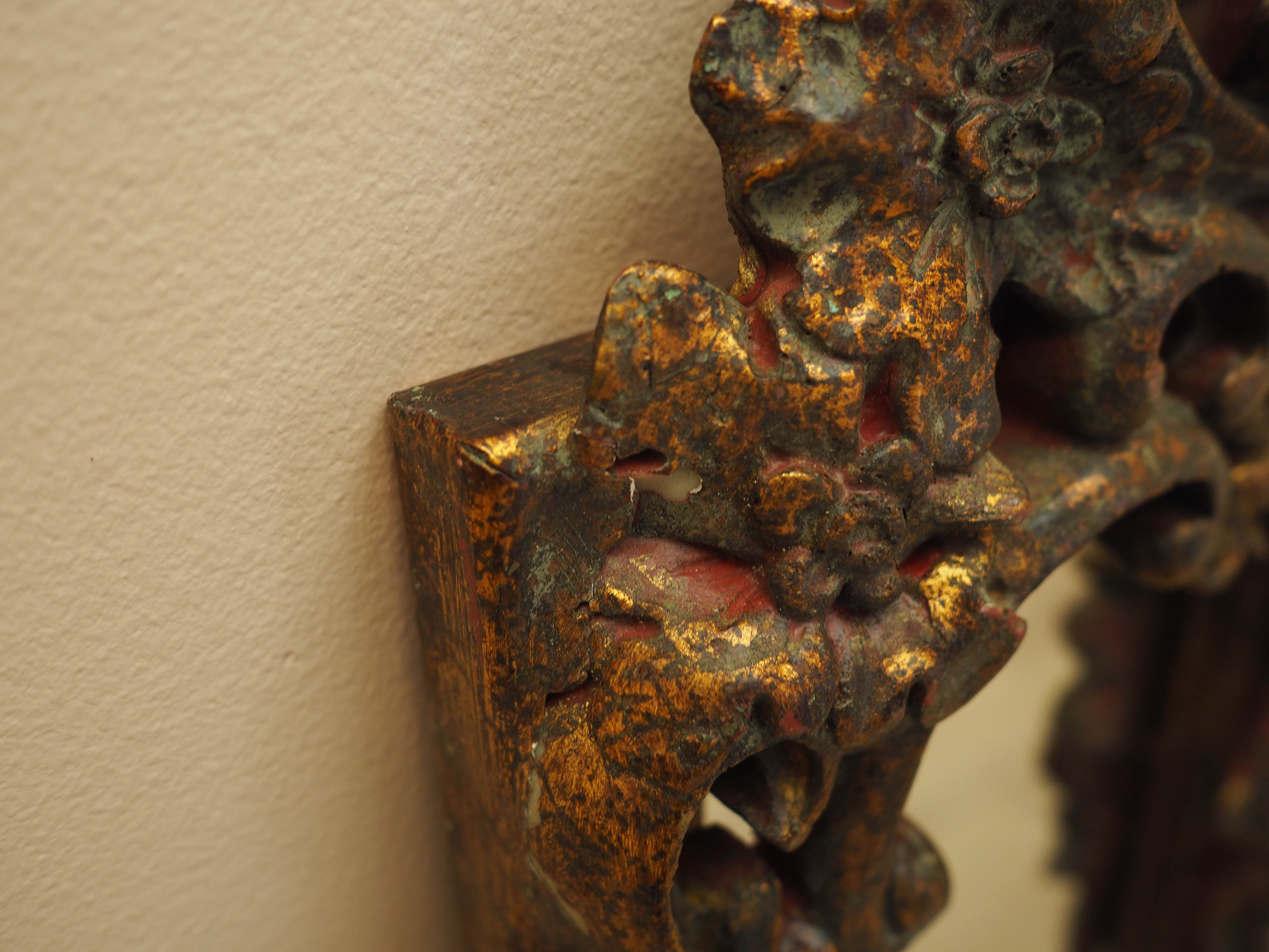 Mirror with wooden frame