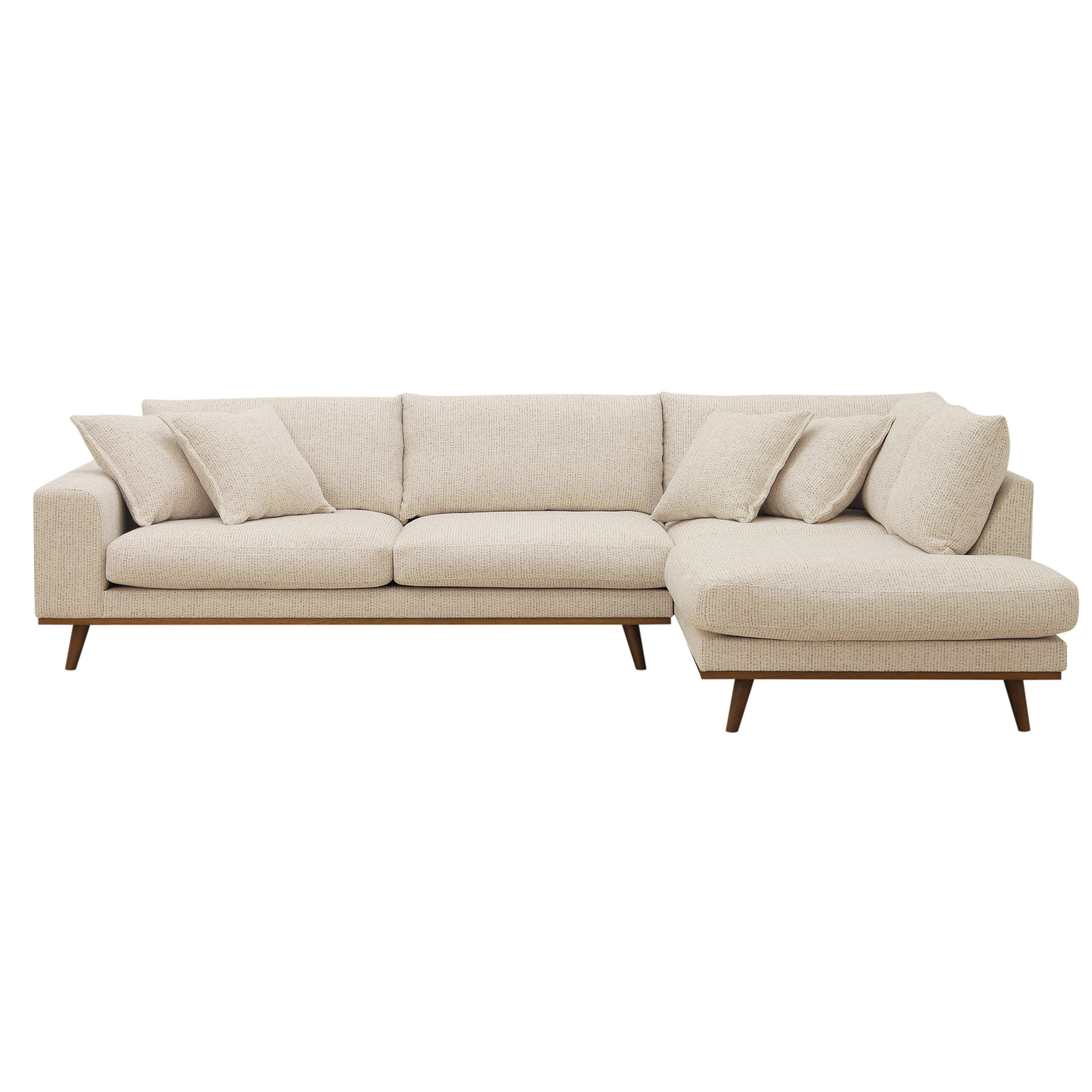  Ecksofa Harper 3-Sitzer Rechts Beige
