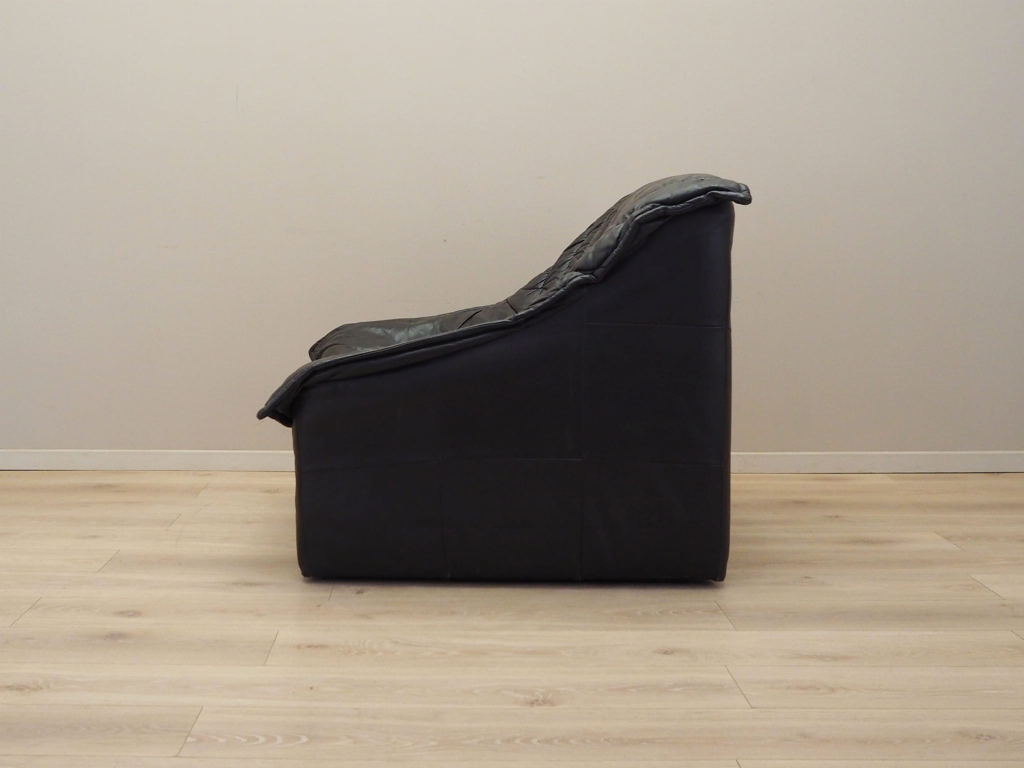 Armchair Leather Black 1960s
