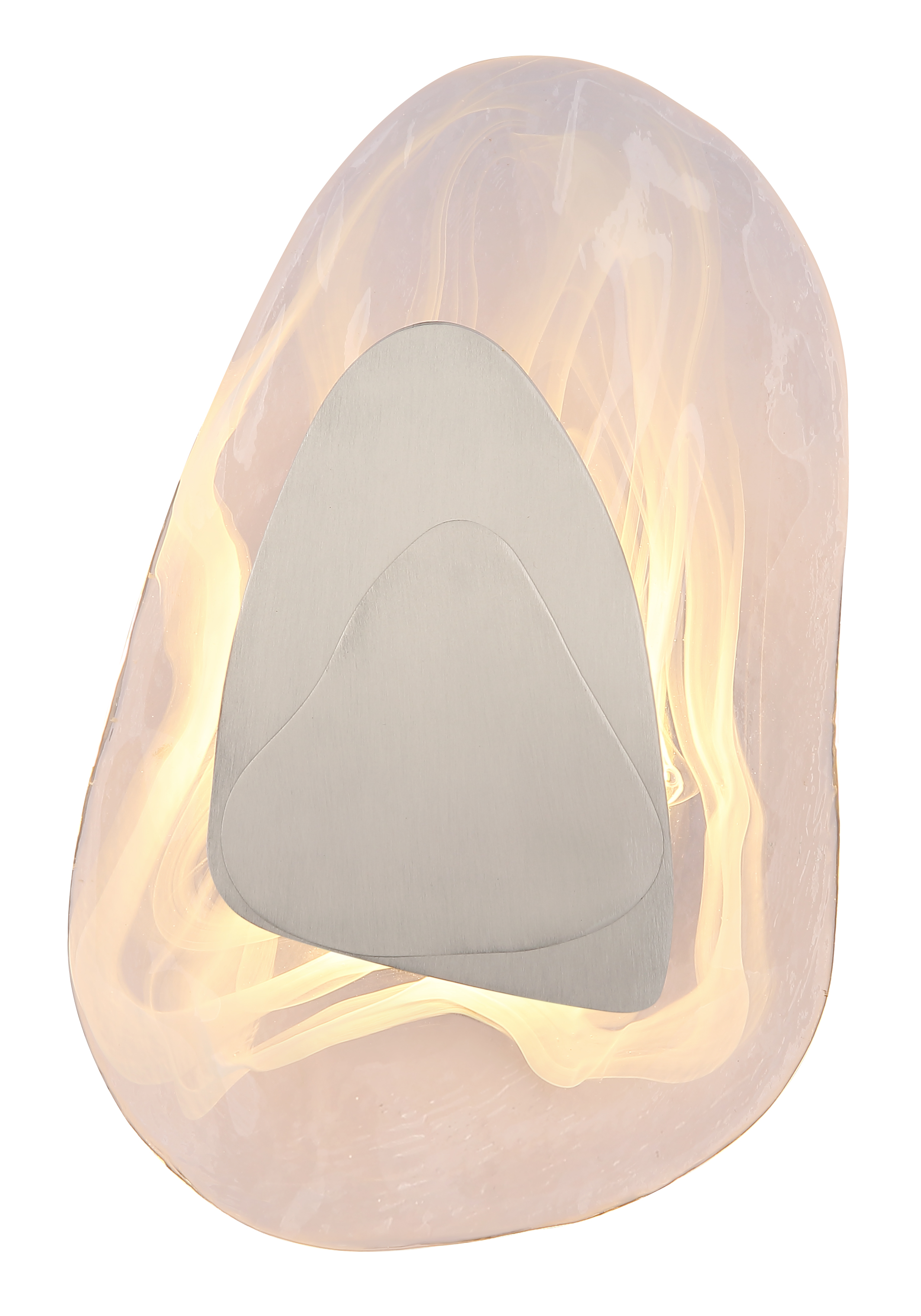 LED Wall Lamp Dorsey 1-Light Clear Glass Iron Beige