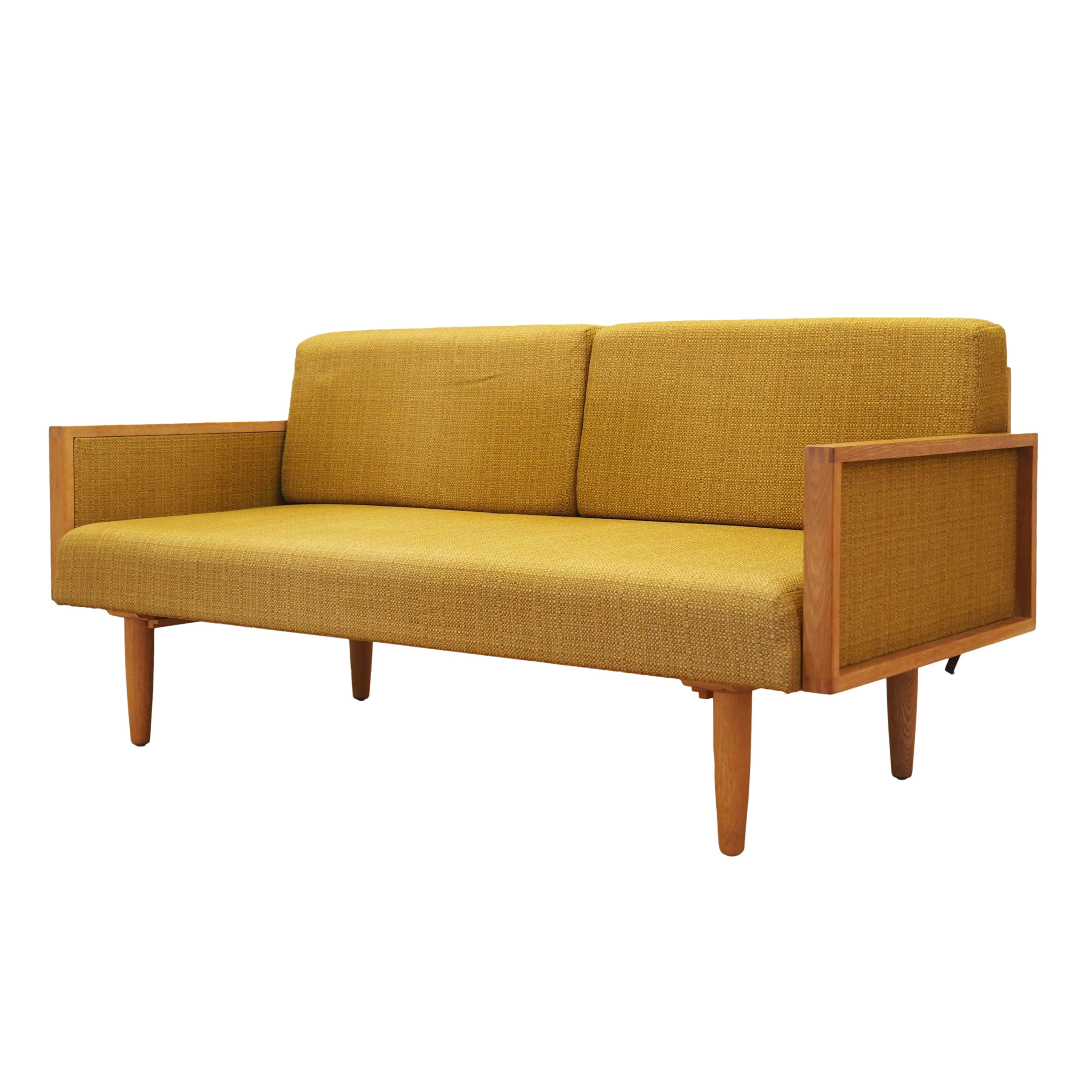 Sofa Eiche Gelb 1960er Jahre
