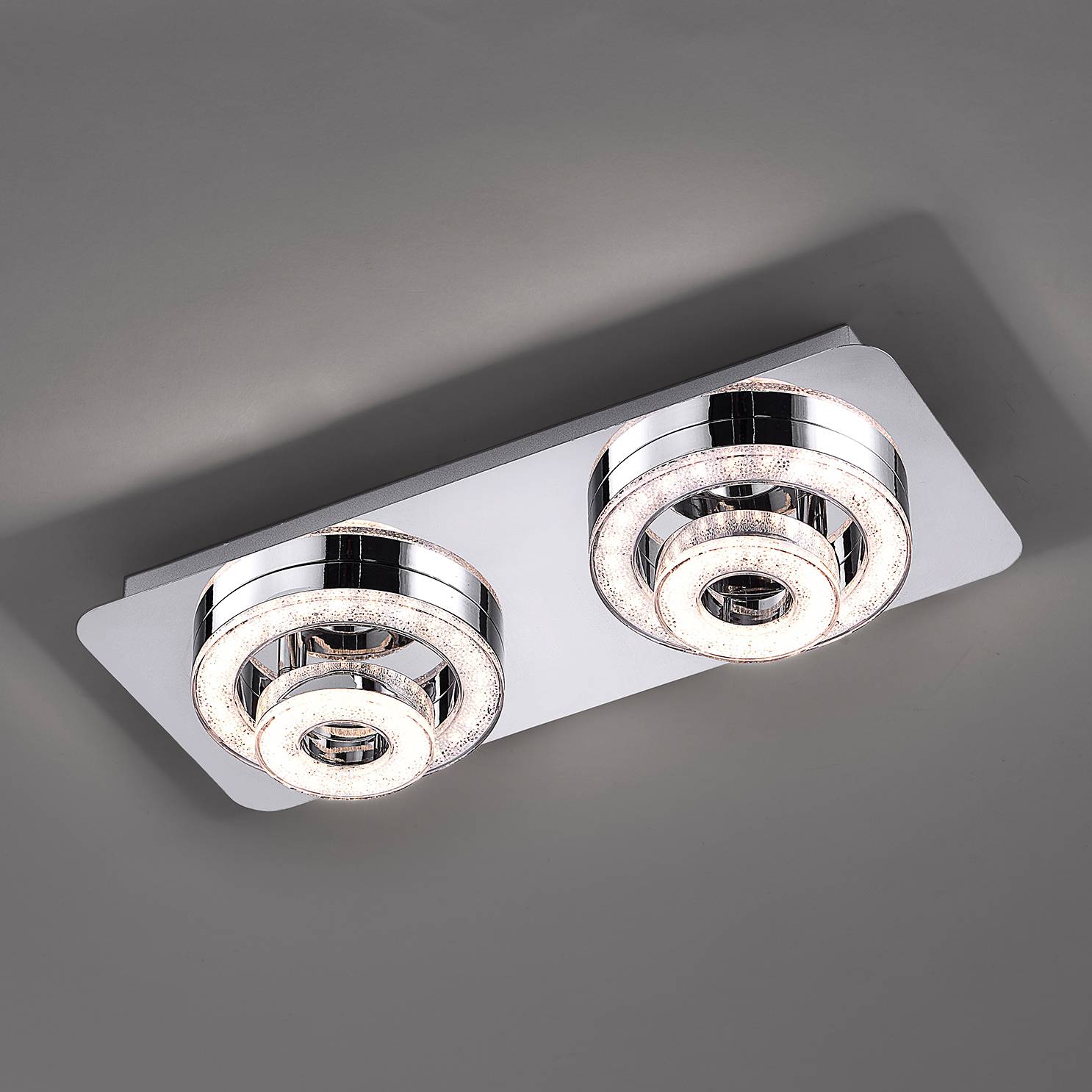 Tim LED-Deckenleuchte Acrylglas Stahl 4-flammig