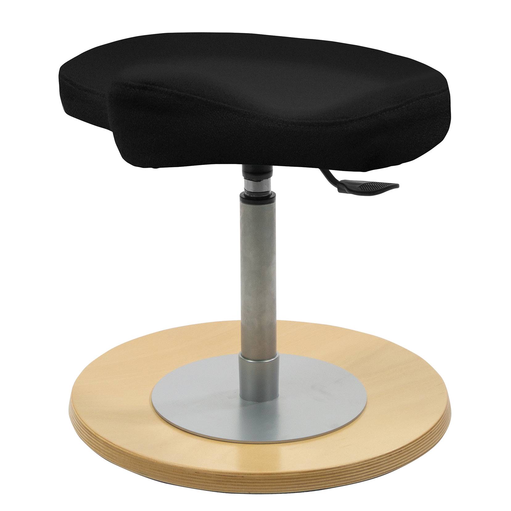 Children's pendulum stool myERGOSIT flat-weave fabric steel black