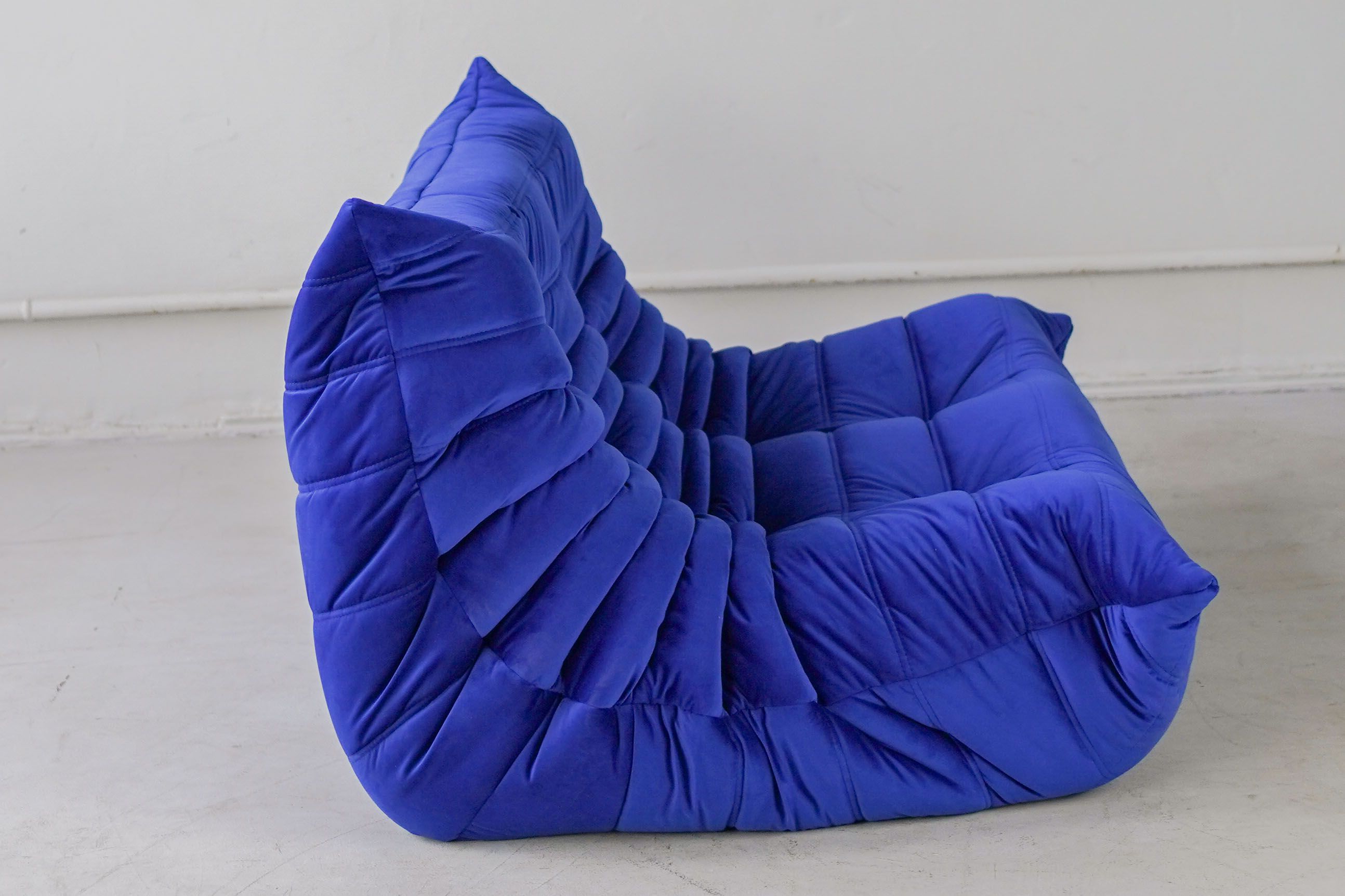 Togo Divano 2 posti Velluto Blu cobalto