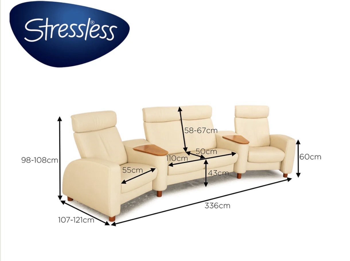 Arion 4-Sitzer Sofa mit Hocker Leder