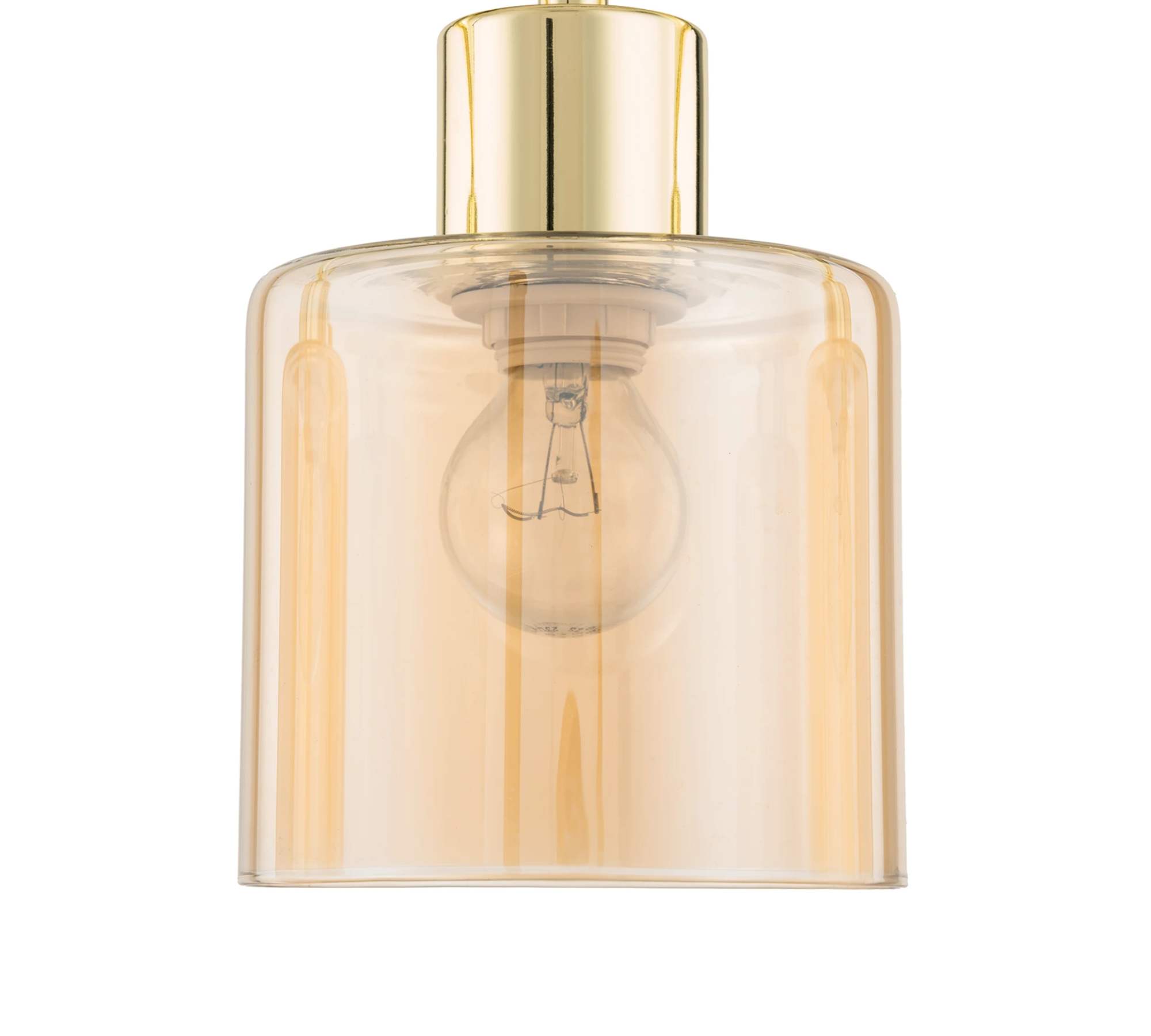 Pendant lamp glass metal brass