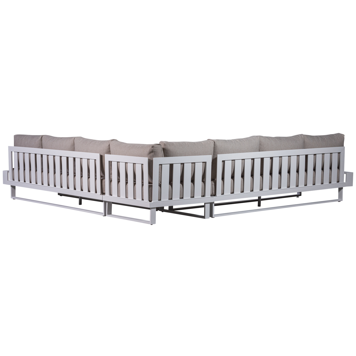 FLint Garten Ecksofa Aluminium Grau