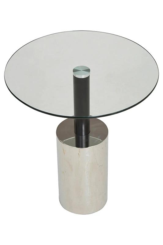 Oria Beistelltisch mit silberner Basis
