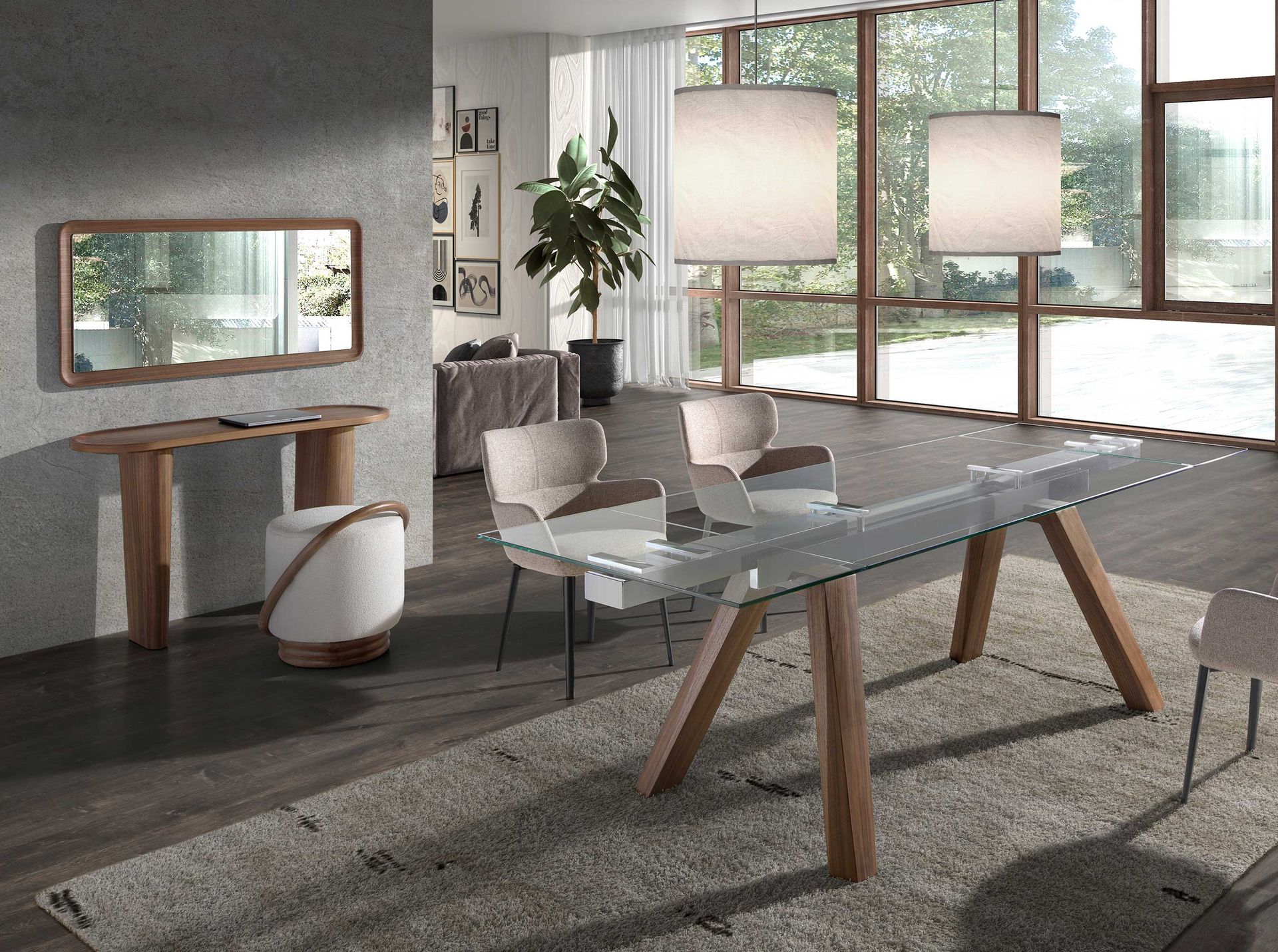 Specchio da parete 3248 Marrone