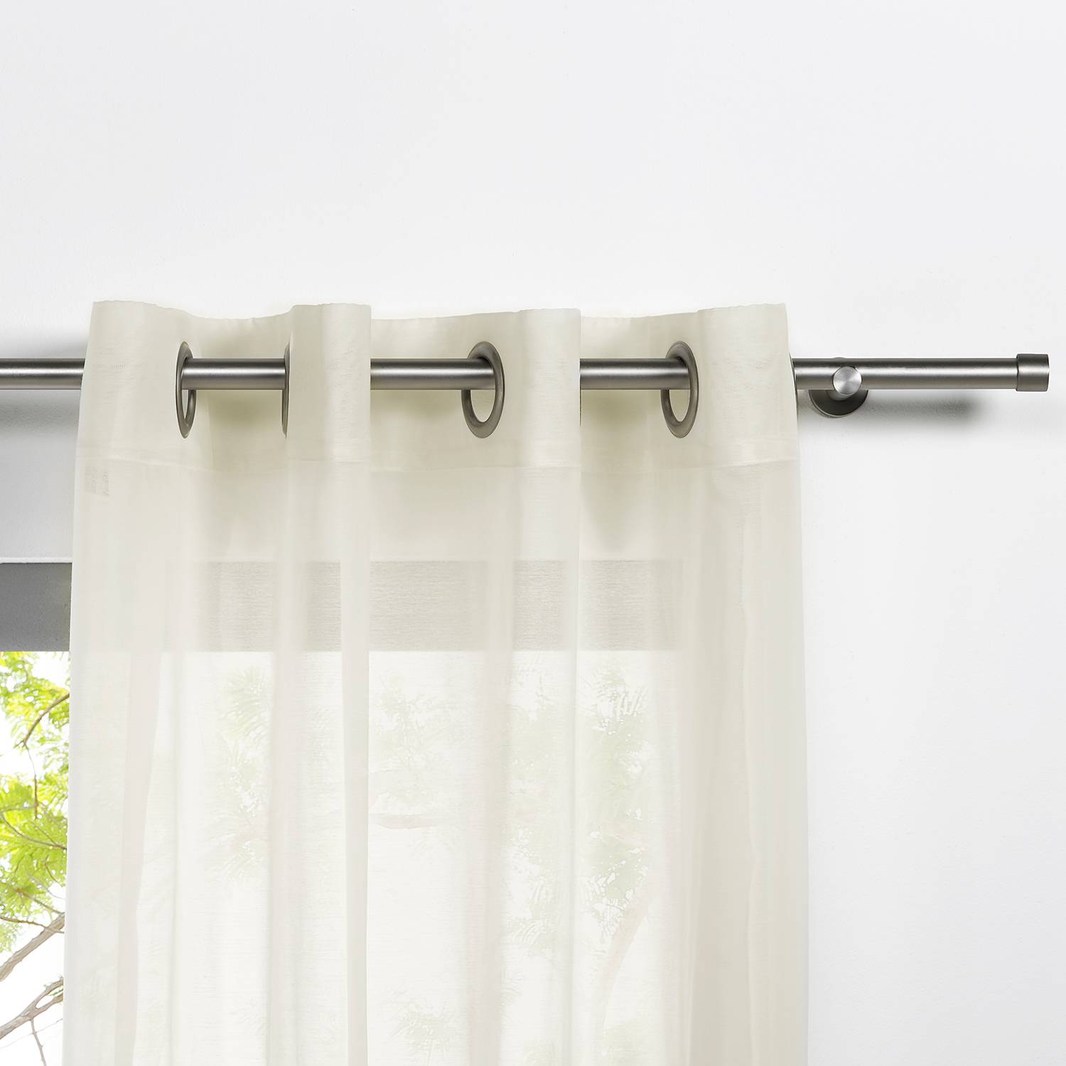 Ösenschal Pure Polyester Ecru 135 x 300 cm