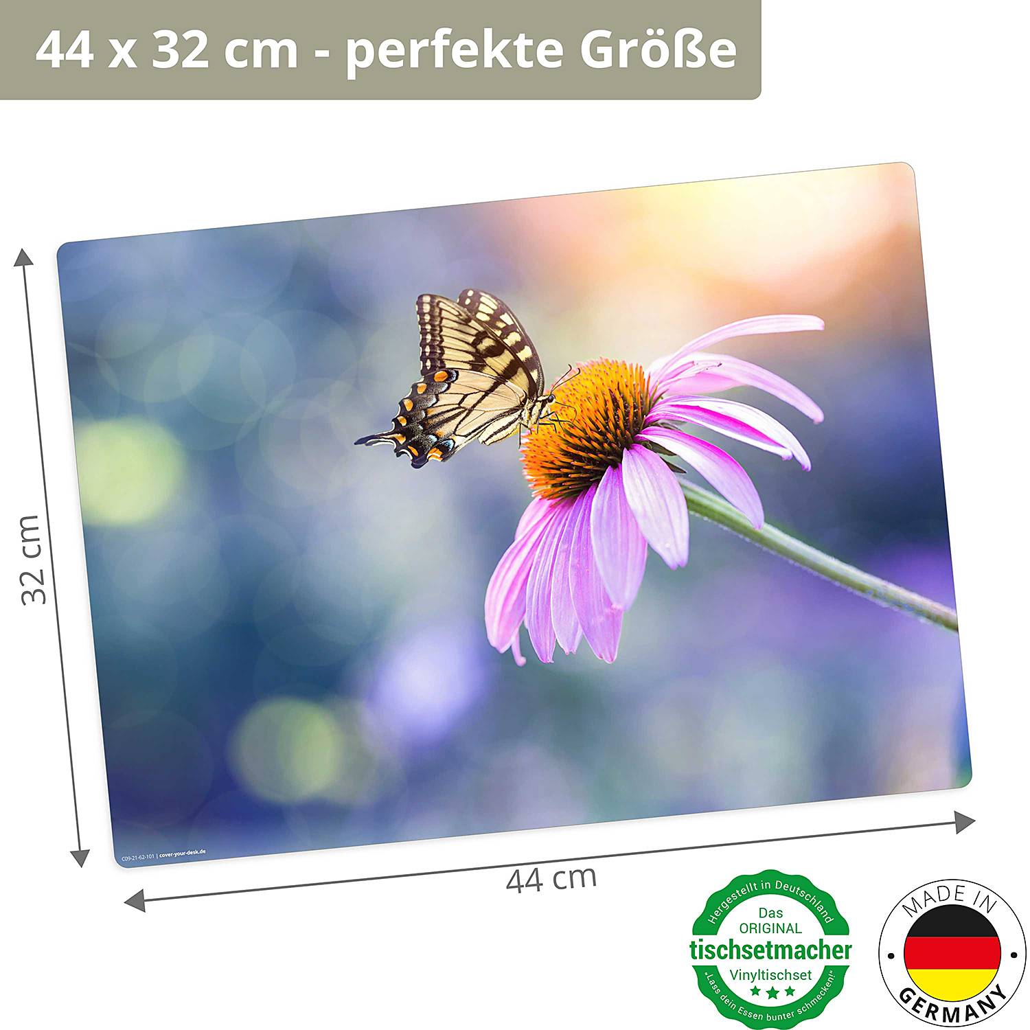 Tischset Schmetterling (4er-Set) Vinyl Mehrfarbig