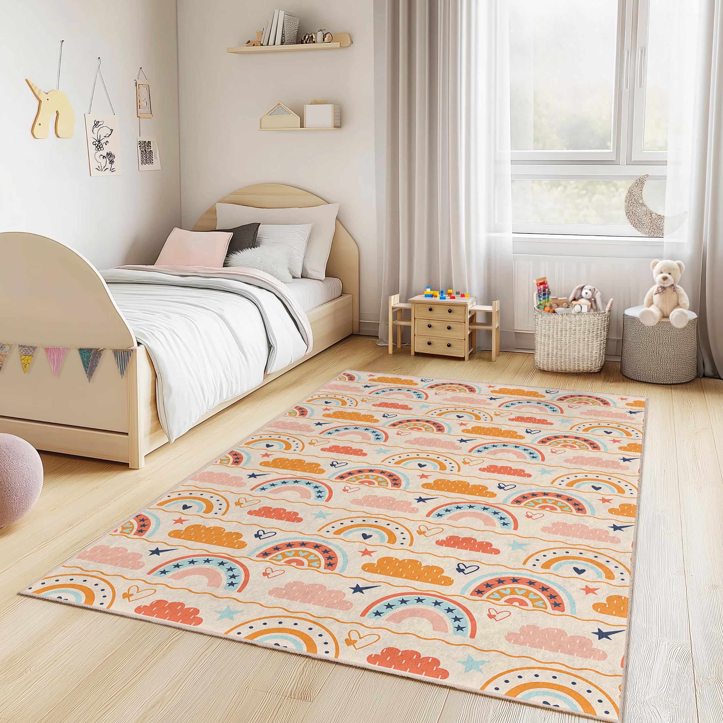 Rainbow Clouds Kids Rug 160x230cm