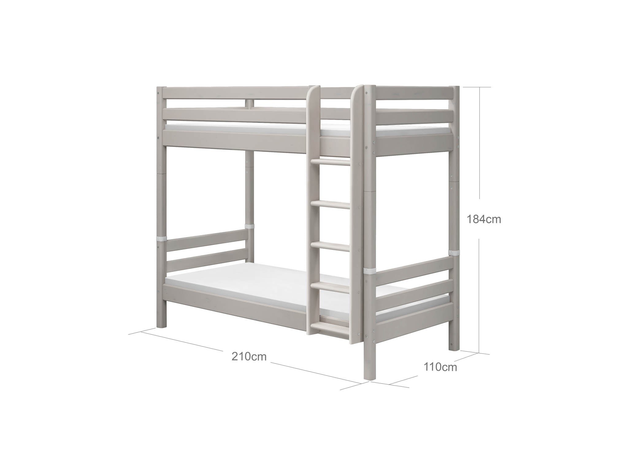 Etagenbett Leiter Holz Grau