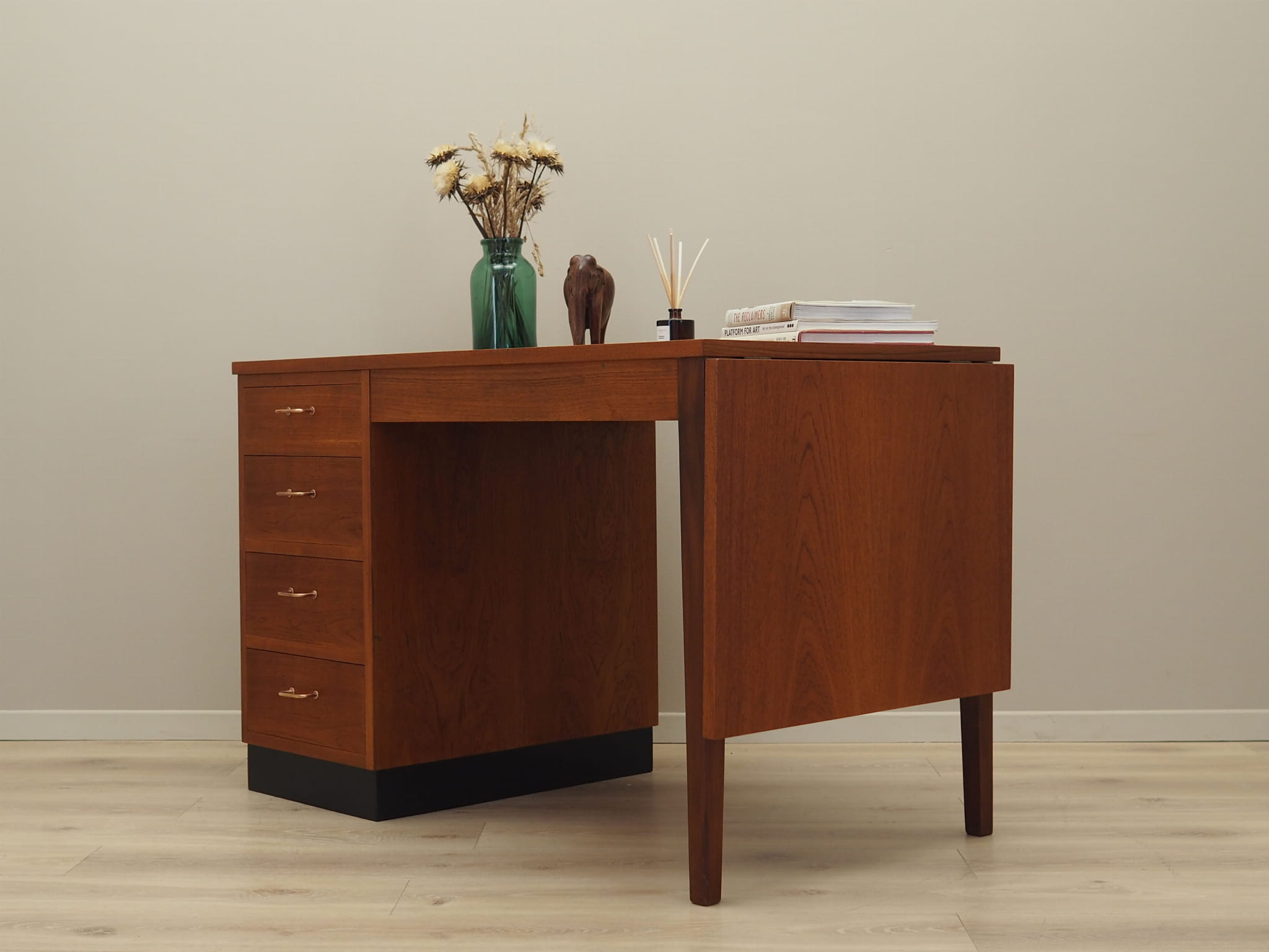 Vintage desk teak brown 1970s