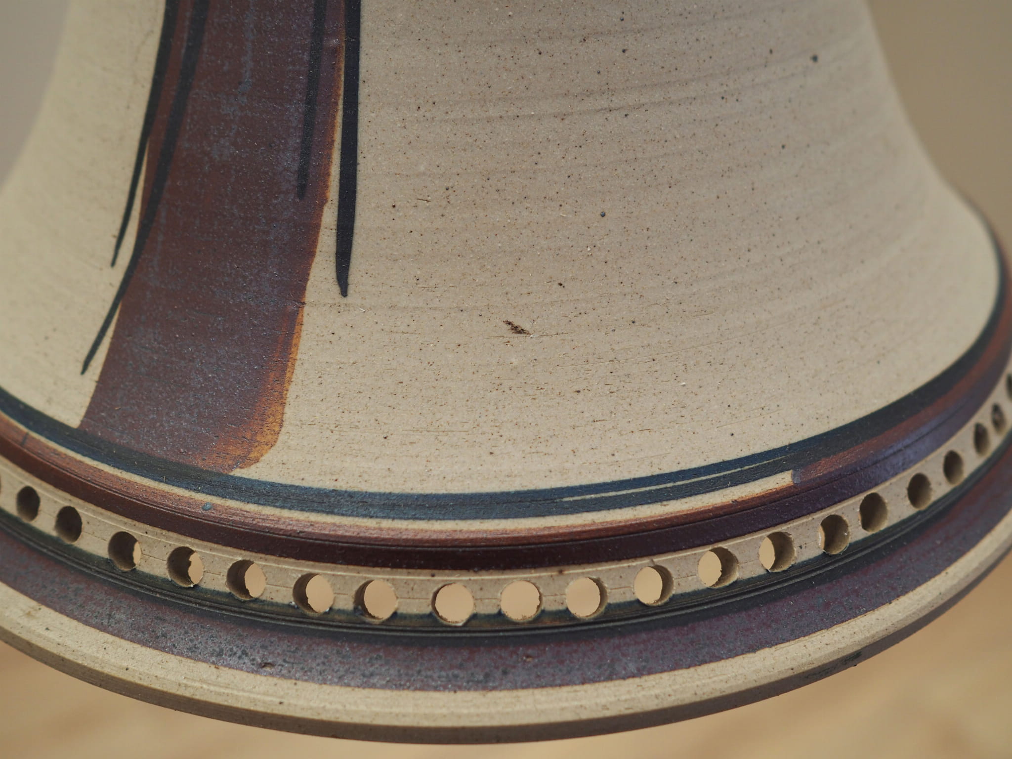 Vintage pendant lamp ceramic grey 1960s