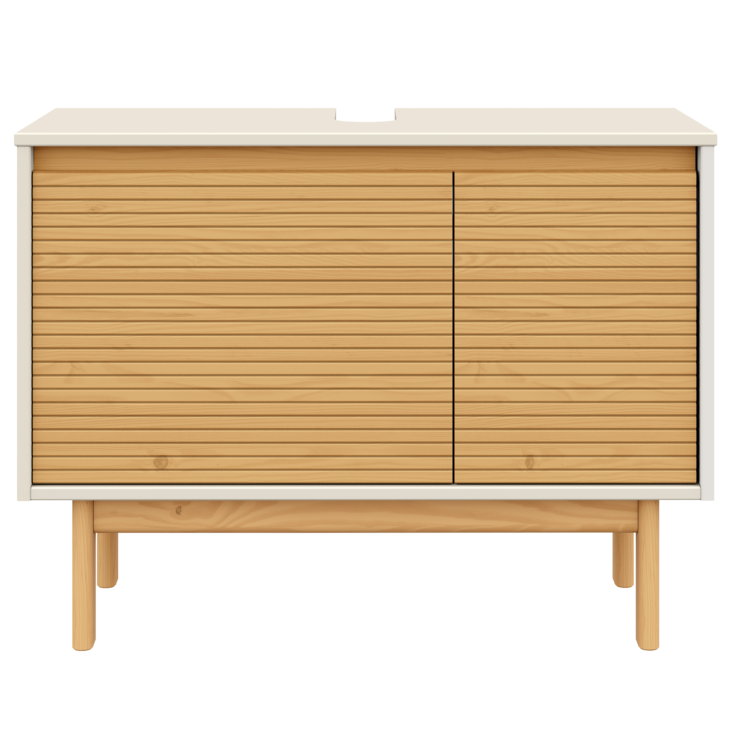 Washbasin base cabinet CAVA Pine Solid Beige