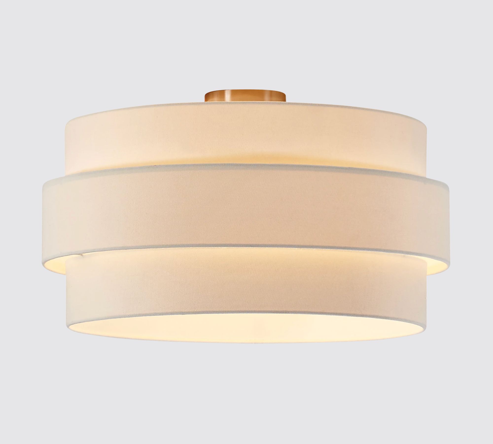 Deckenleuchte Ella Leinen / Eisen 1-flammig Beige