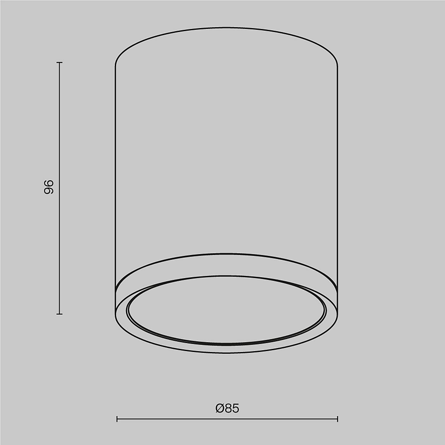 Hoop Typ B Deckenleuchte Aluminium Schwarz 1-flammig