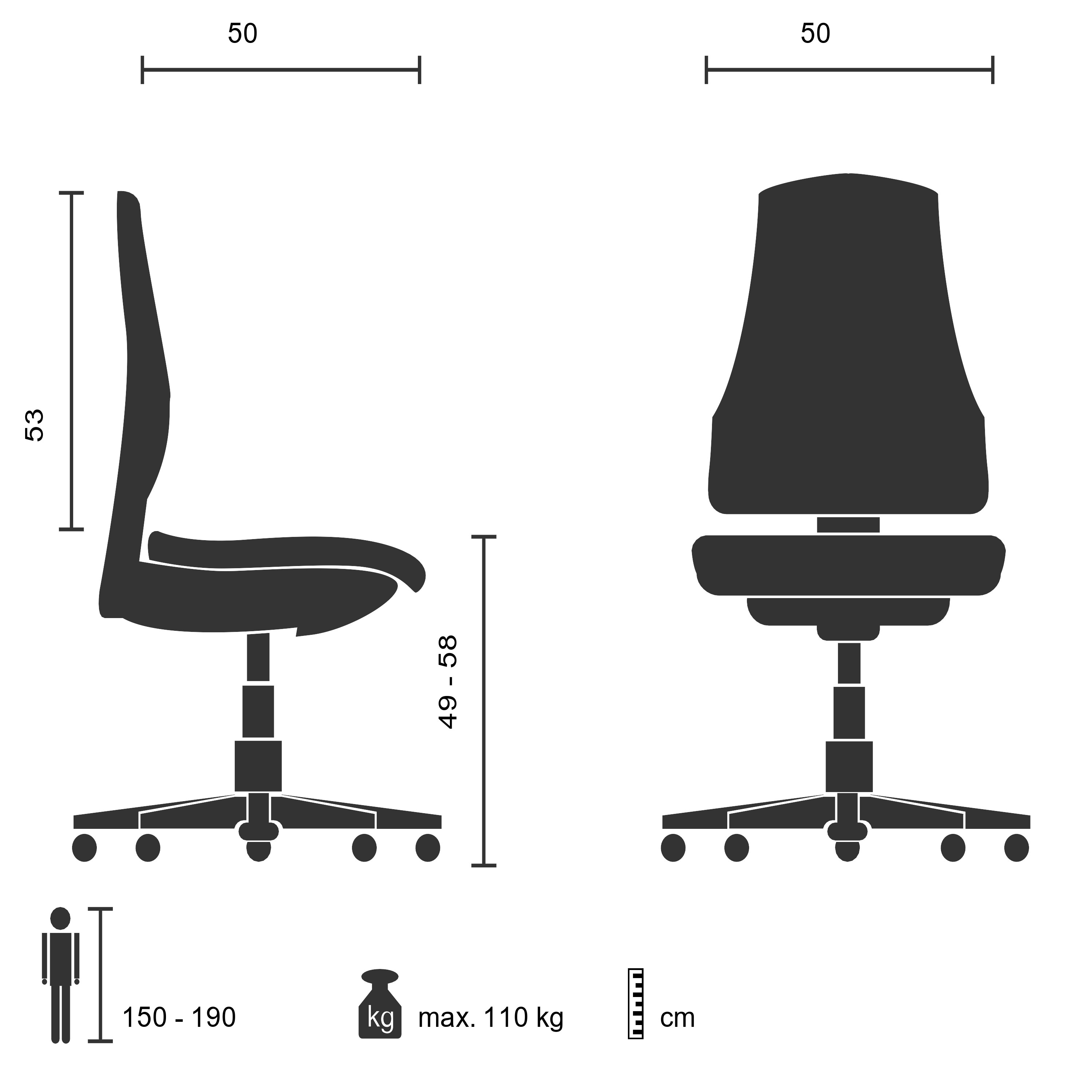 PARMA 10 Bürostuhl Leder Weiß