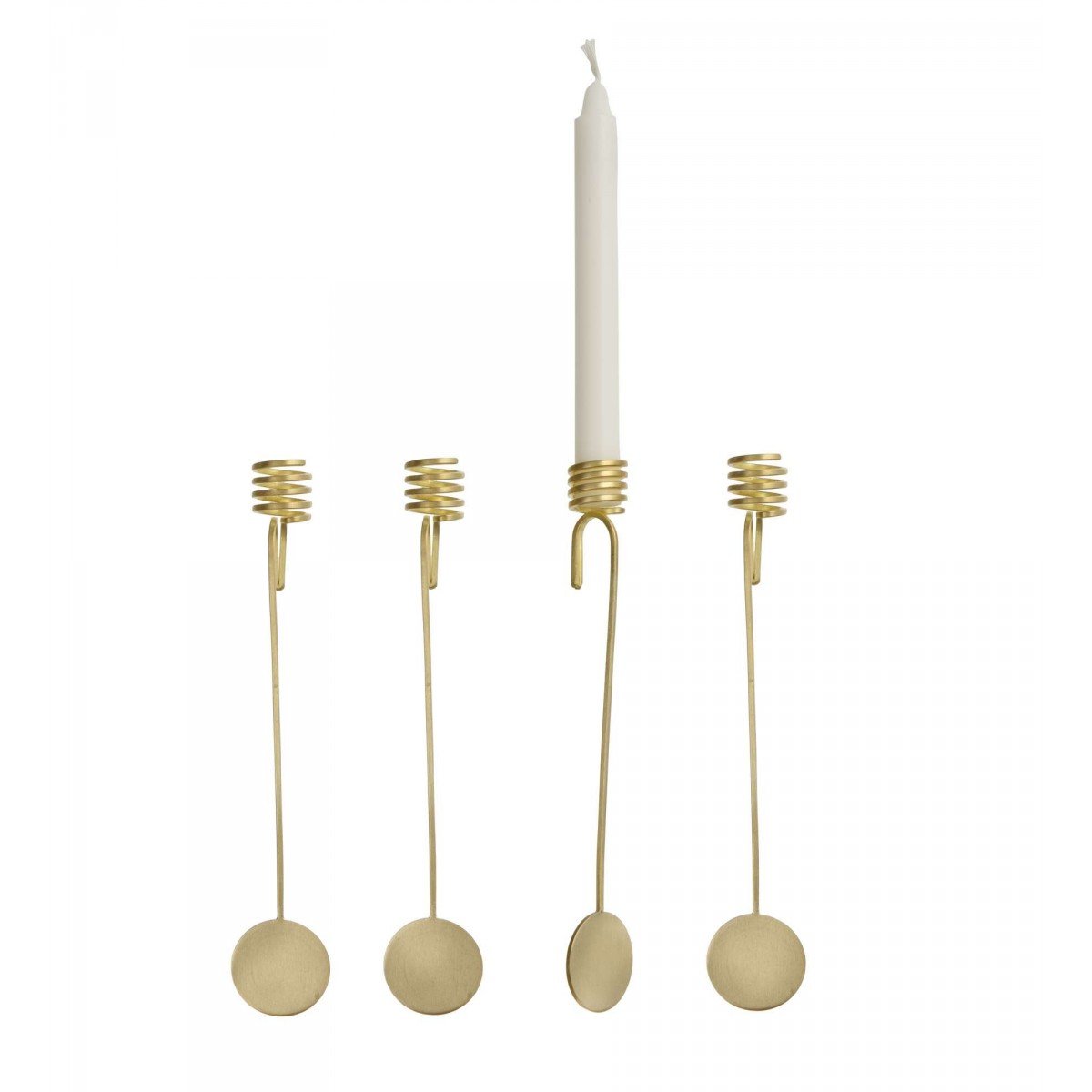 Christmas tree candle holder gold