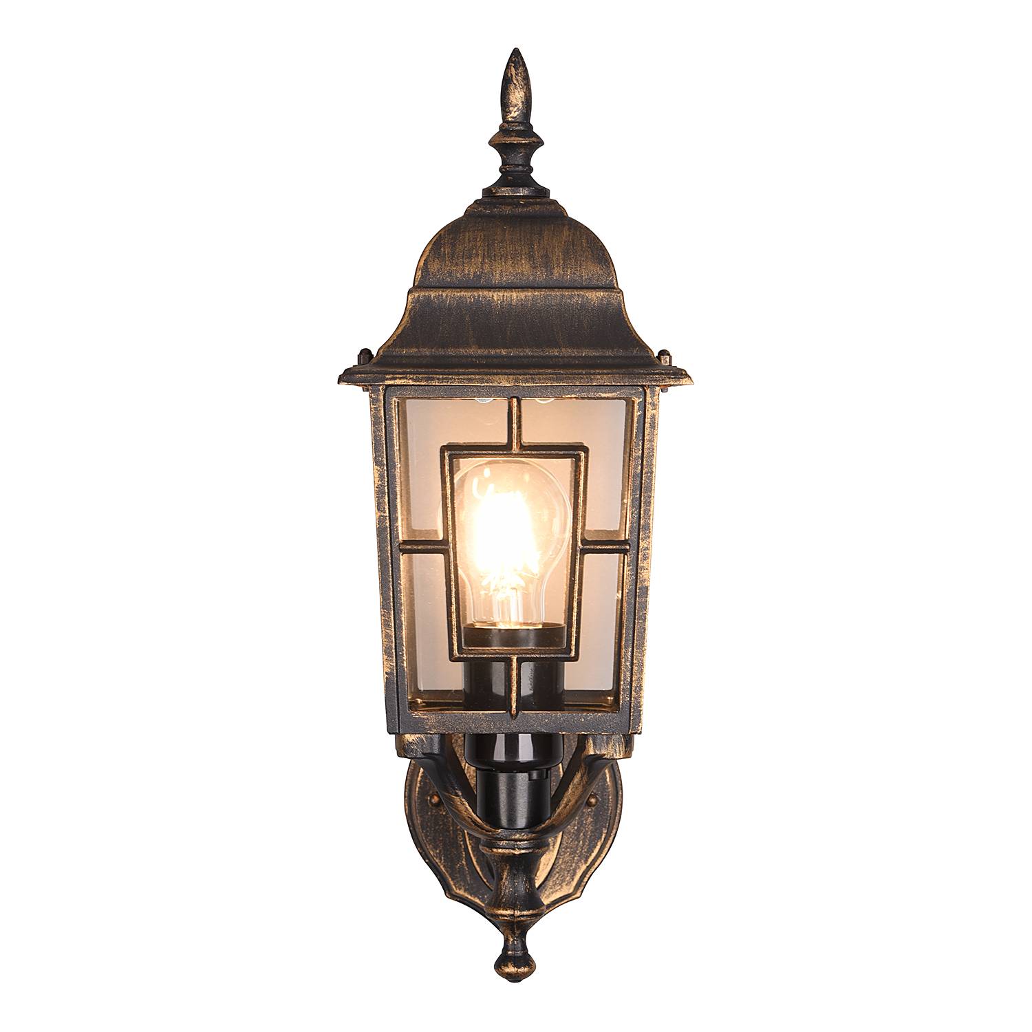 Wall lamp Volturno TypeA cast aluminum rust brown