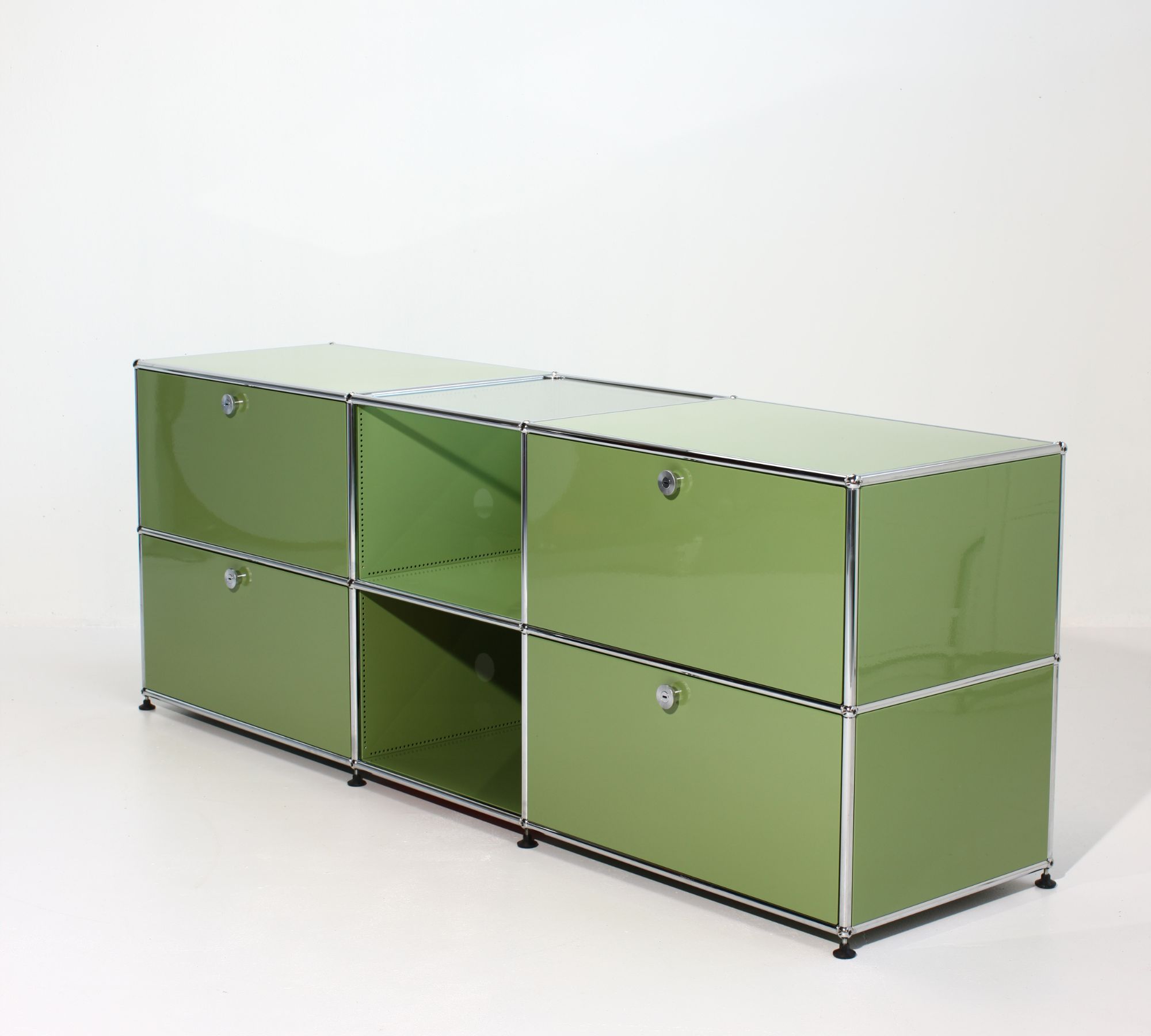 Unikat Sideboard mit Schubladen Yearbridge Green