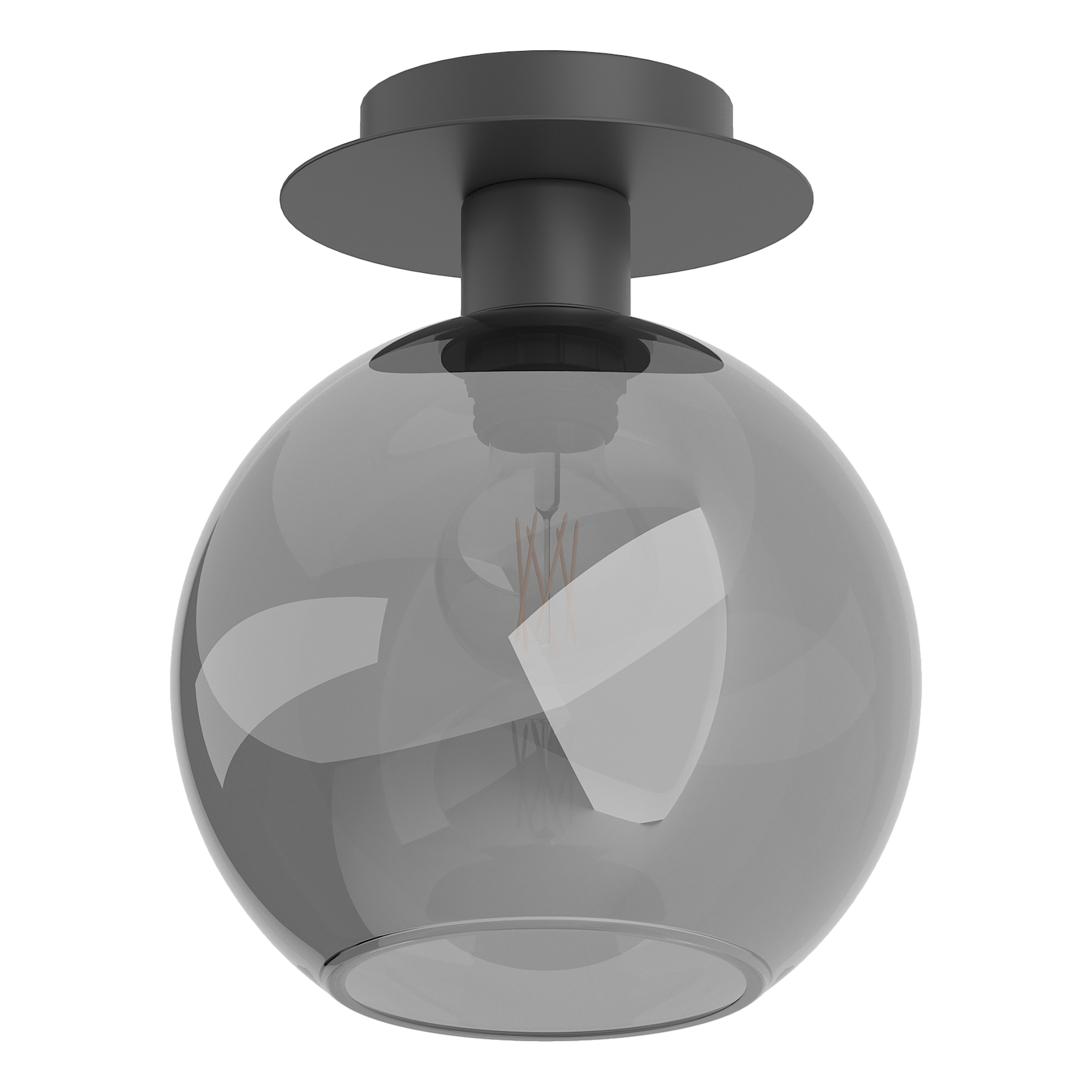 1-Flammig Entea Deckenleuchte Farbglas Eisen