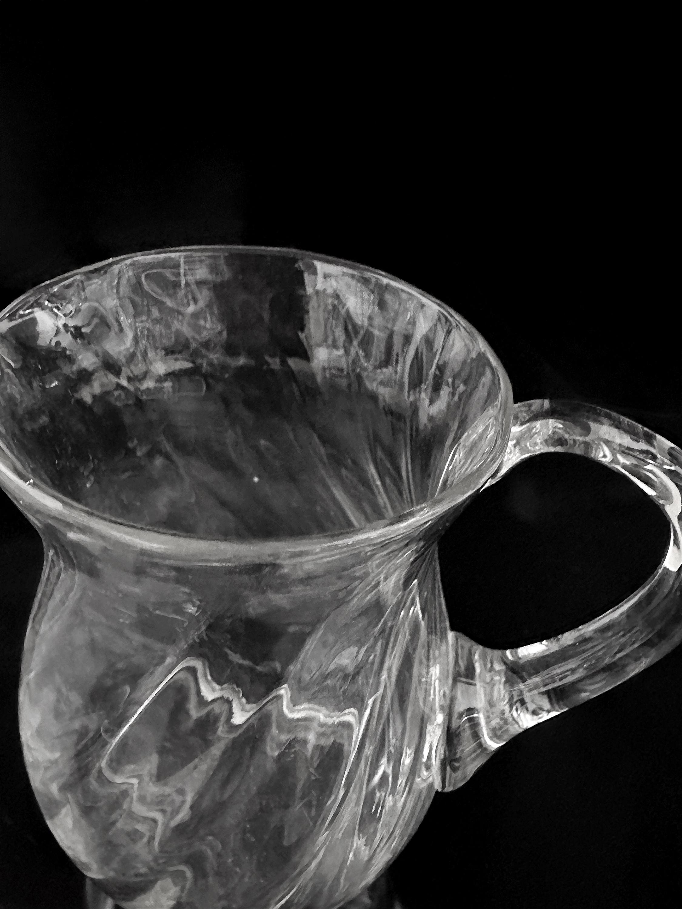 Caraffa per l'acqua in vetro Mid-Century Modernist, anni '50