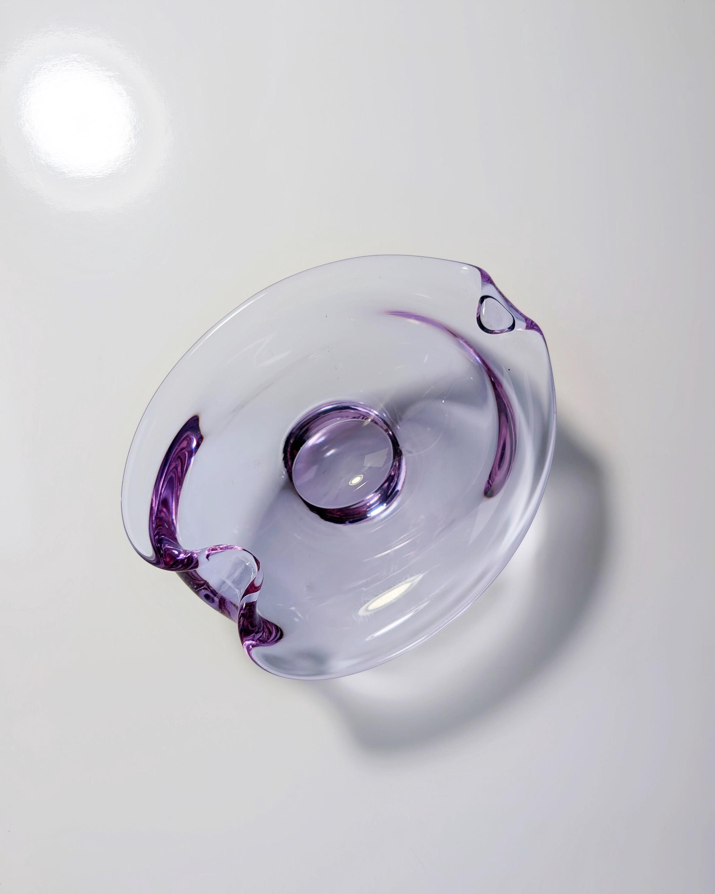 Vintage Schale oder Aschenbecher Glas 1950er Jahre
