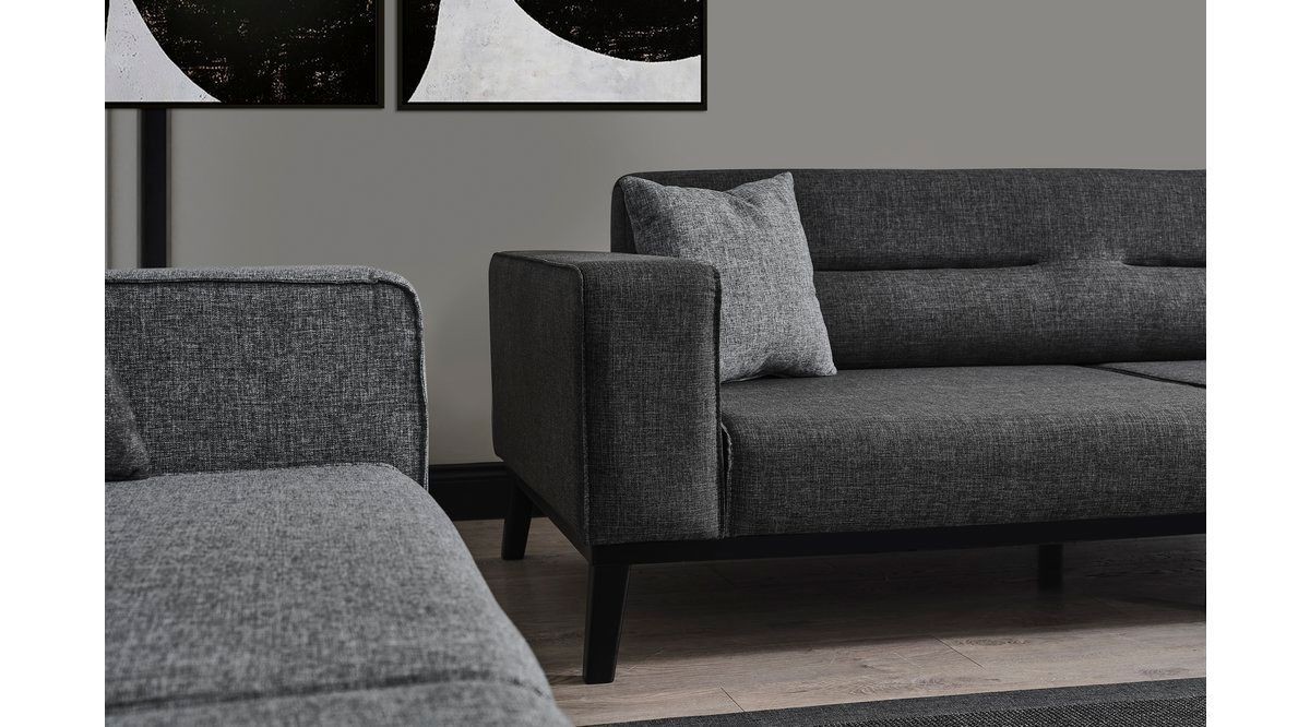 Bali 3-Sitzer Schlafsofa Anthrazit