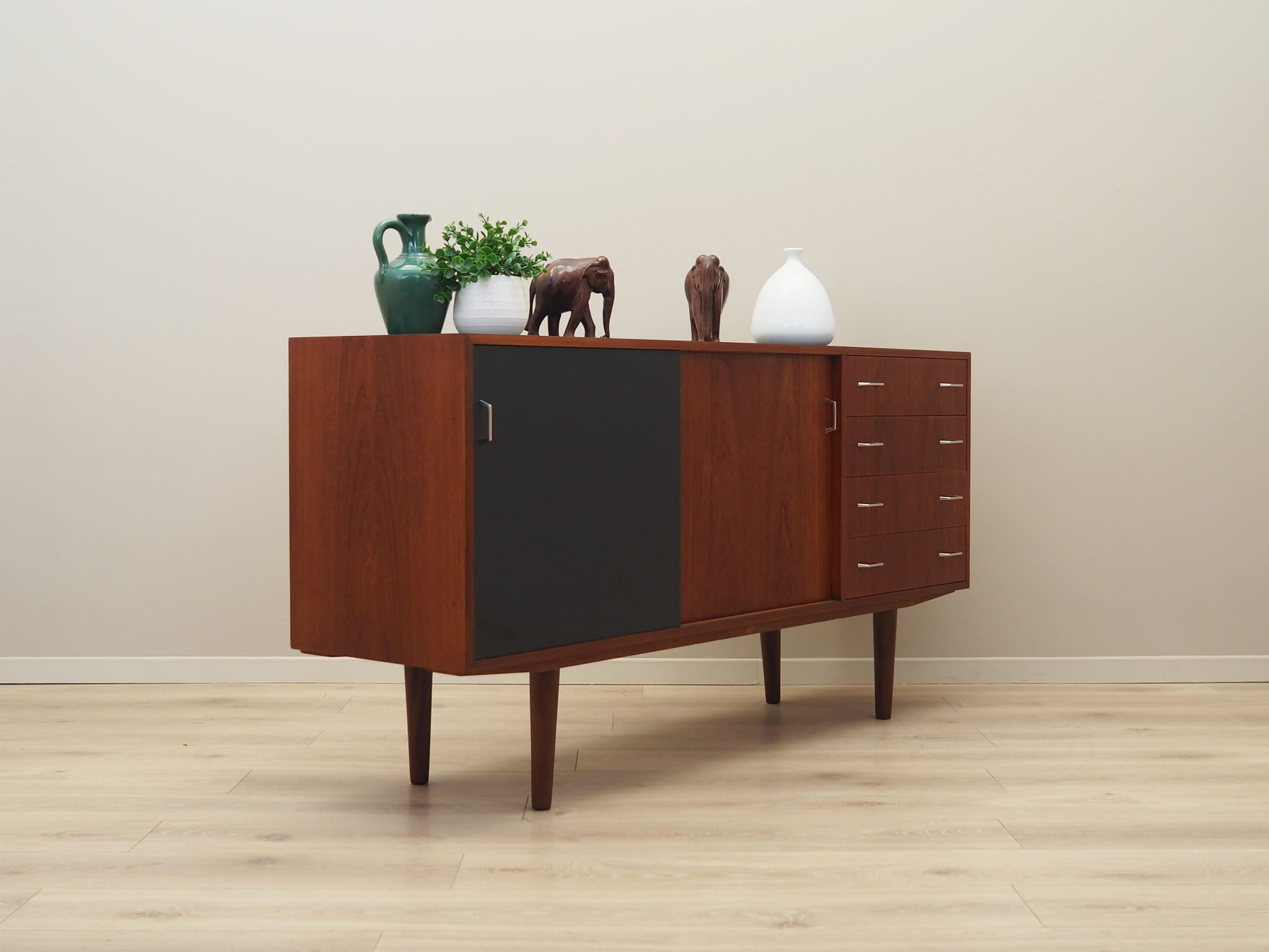 Vintage Cassettiera Teak Marrone Anni '60