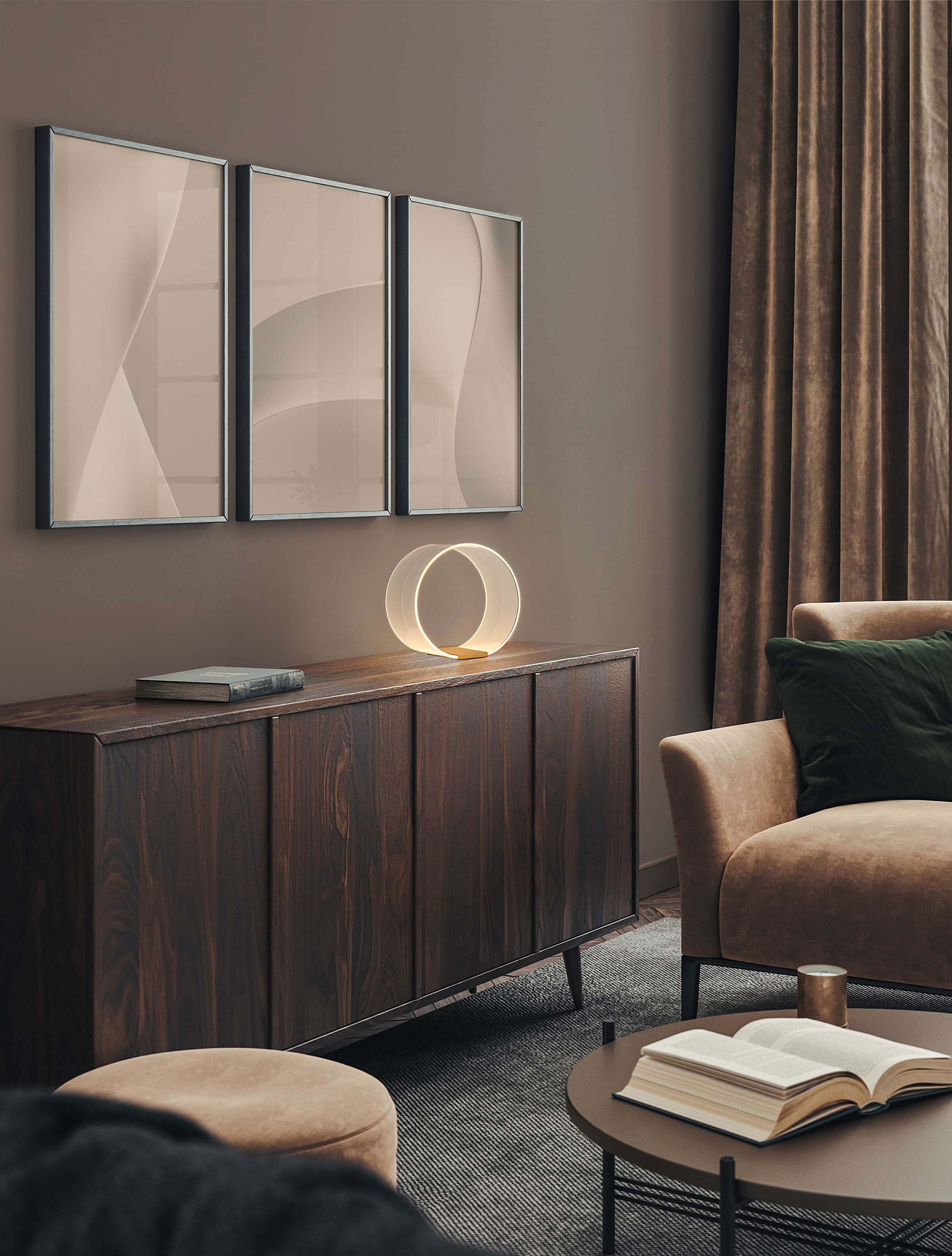 Valentin Typ A Tischleuchte Acrylglas Gold