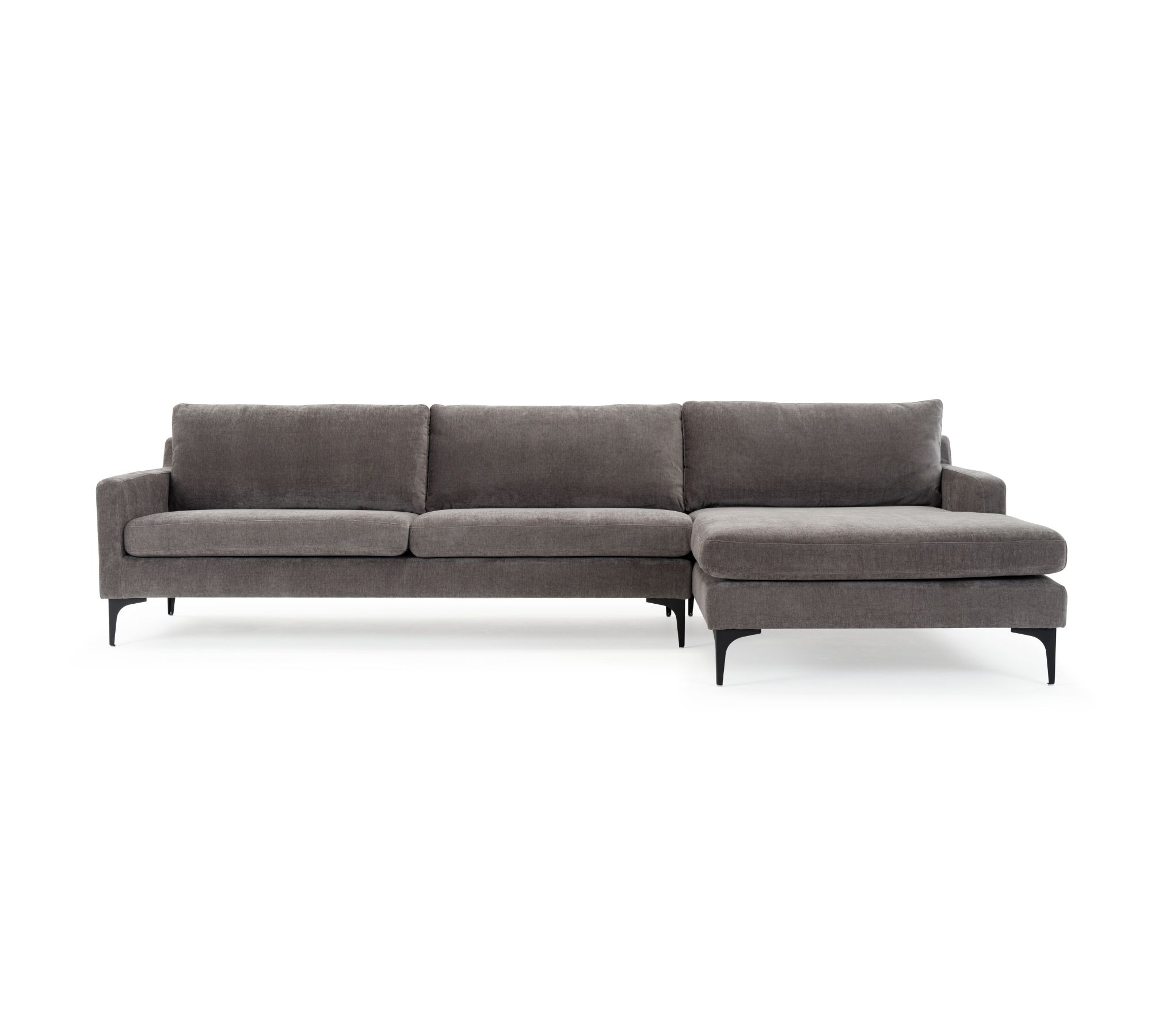 Astha Sofa 3-Sitzer Récamiere Rechts Danny Steel Grey