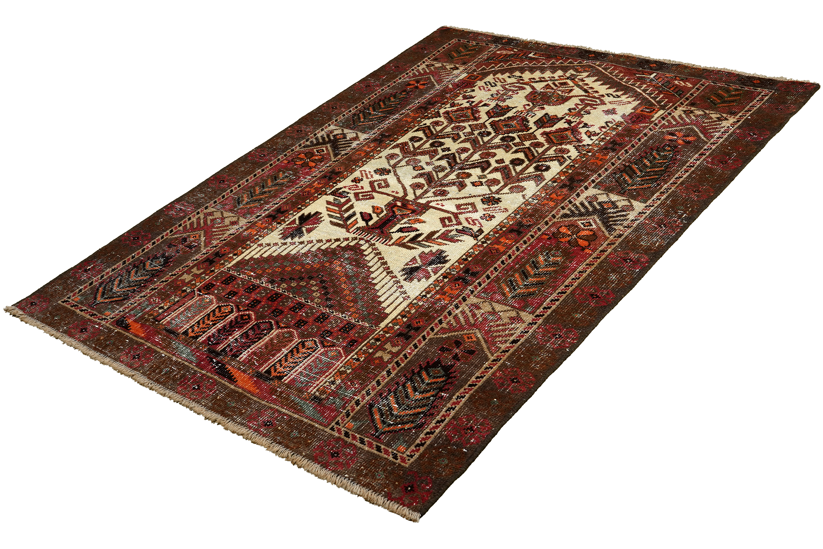 Heritage Teppich Wolle Braun