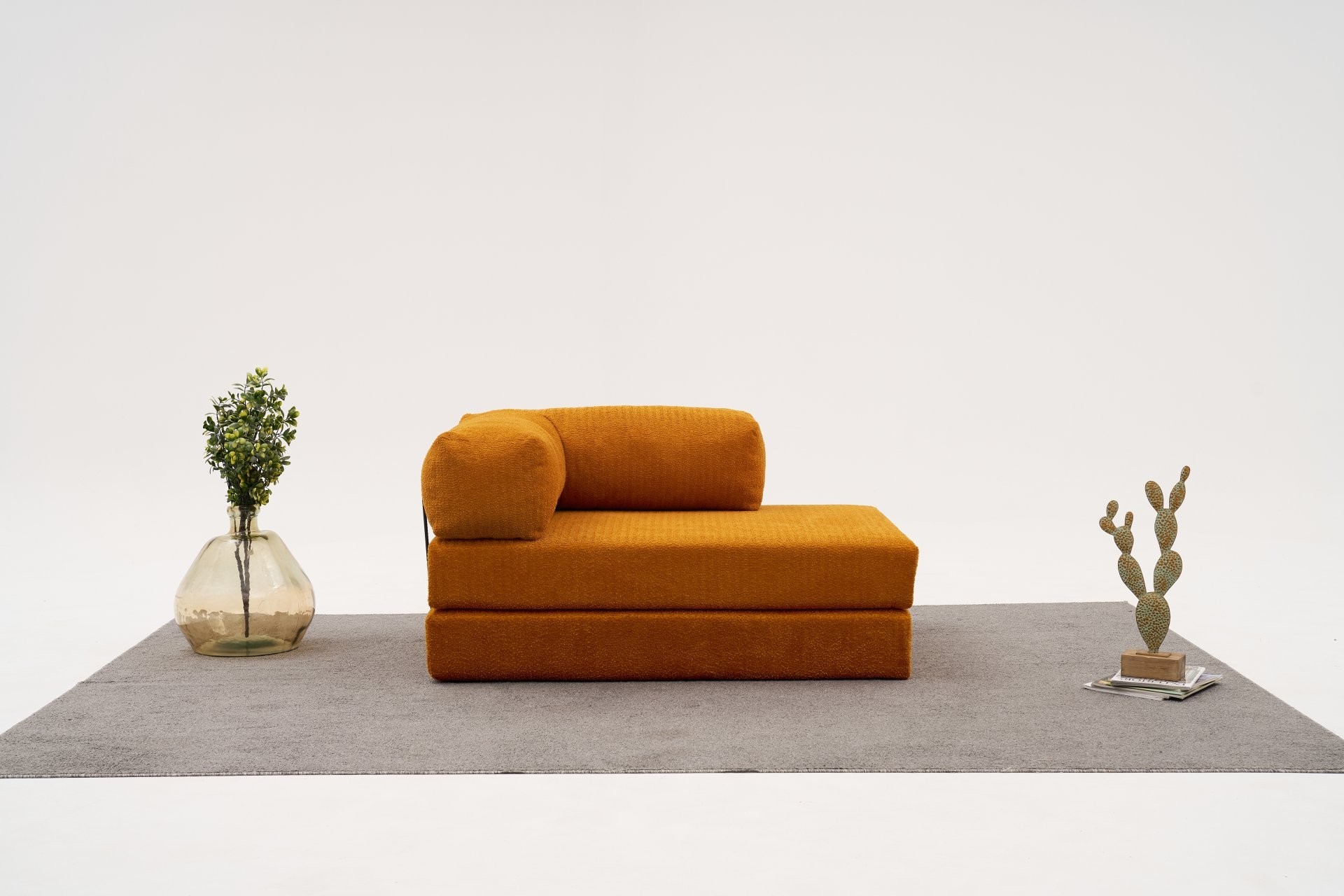 Comfort Schlafsofa Récamiere Rechts Orange