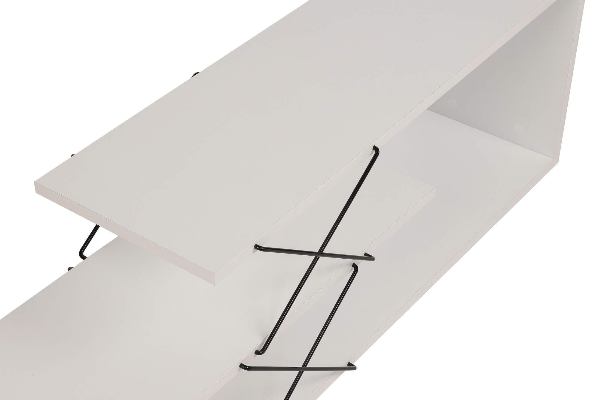 Zigzag Lowboard Wood Veneer White