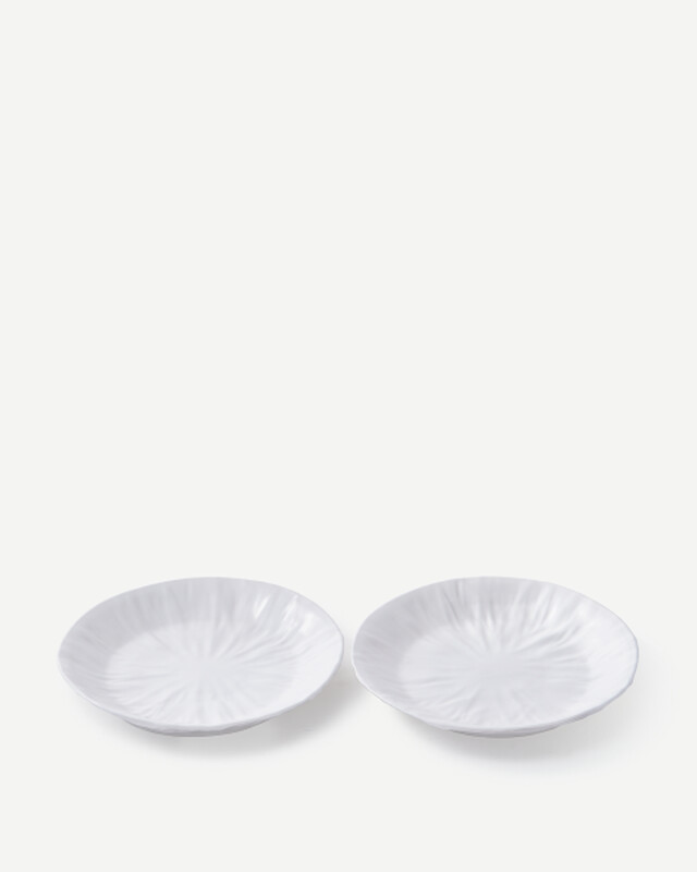 2x Packed Plate Ceramic White
