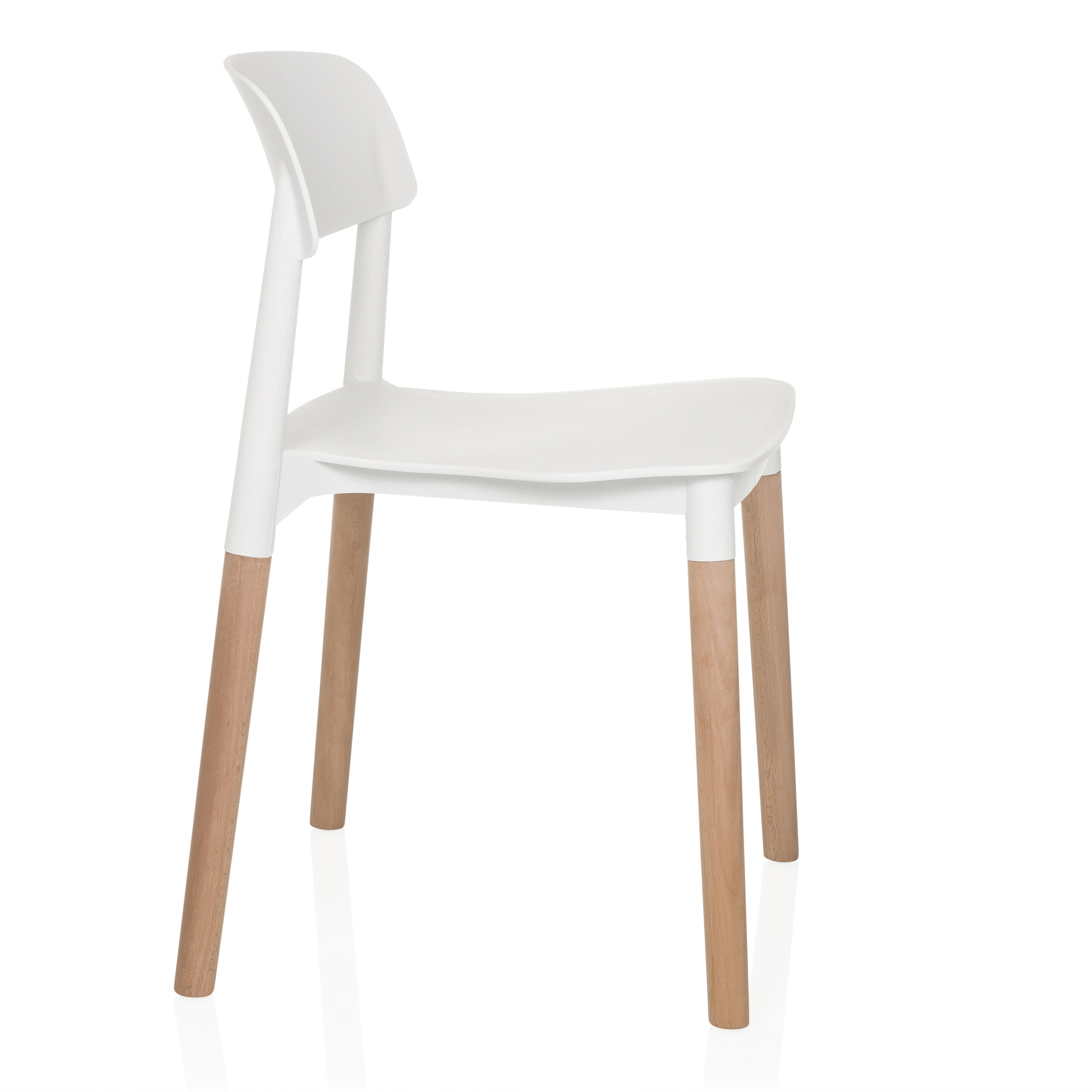 Dining chair / Visitor chair SCANDI E white hjh LIVING