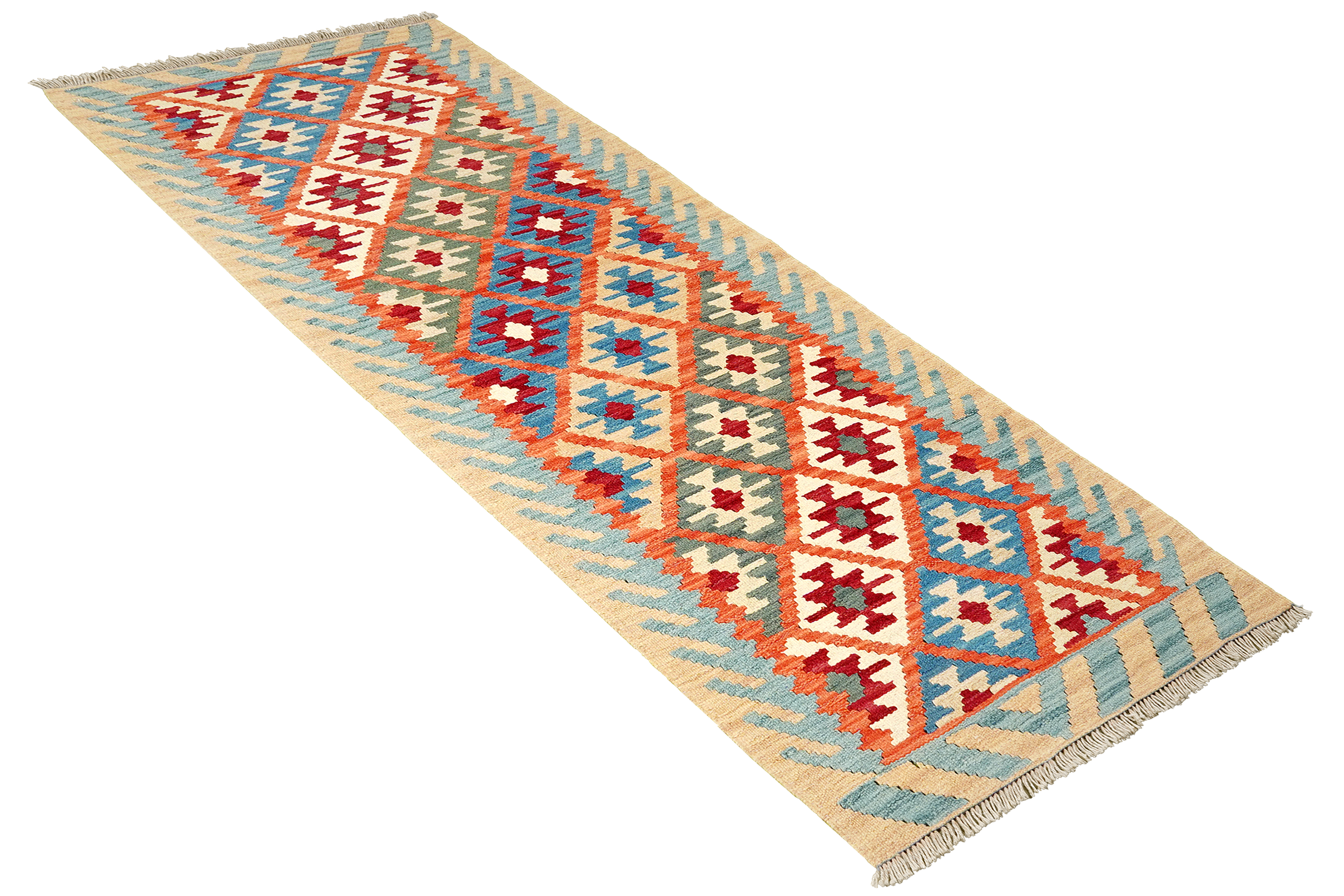 Kilim Gashgai Teppich Wolle Mehrfarbig