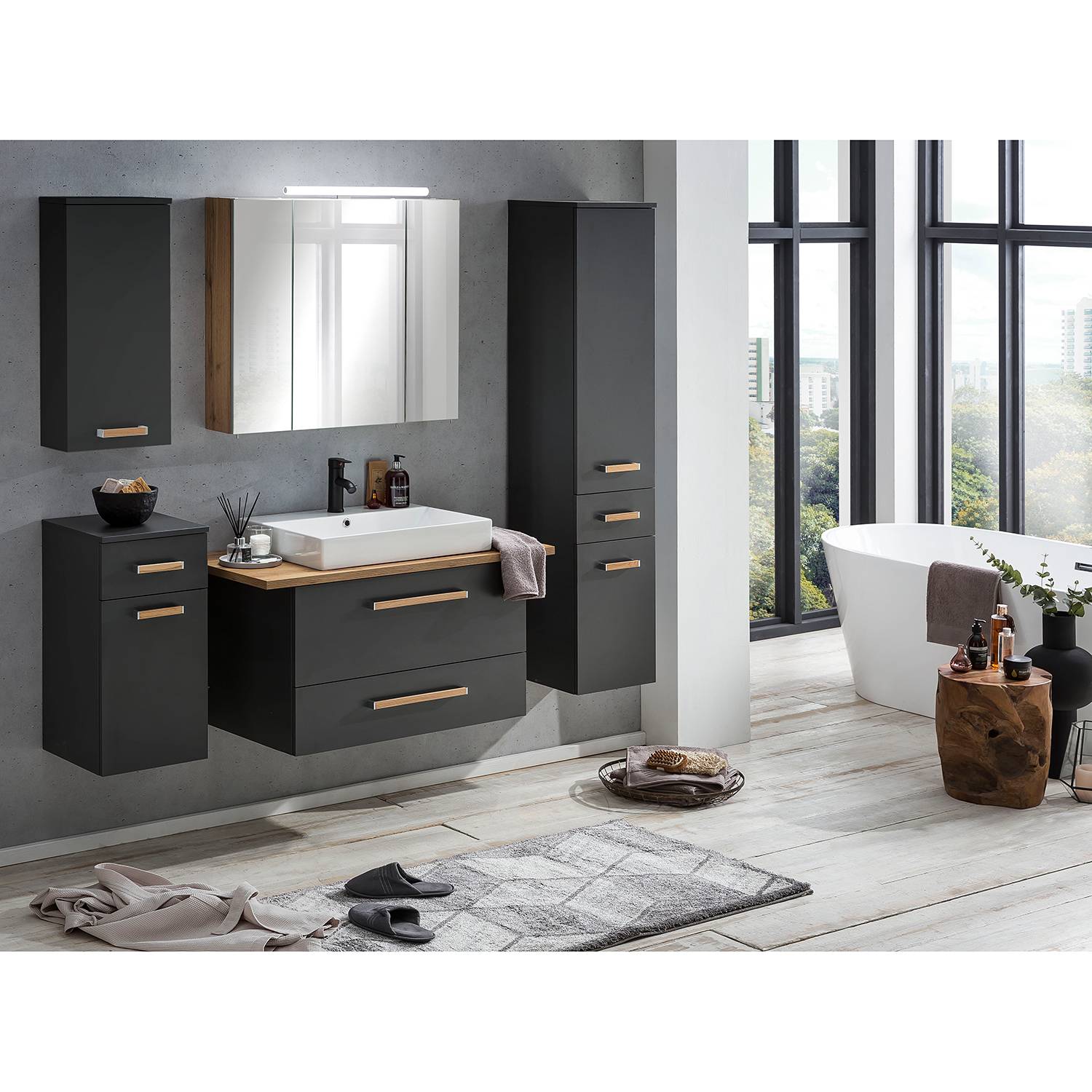 Hängeschrank Duo Anthrazit