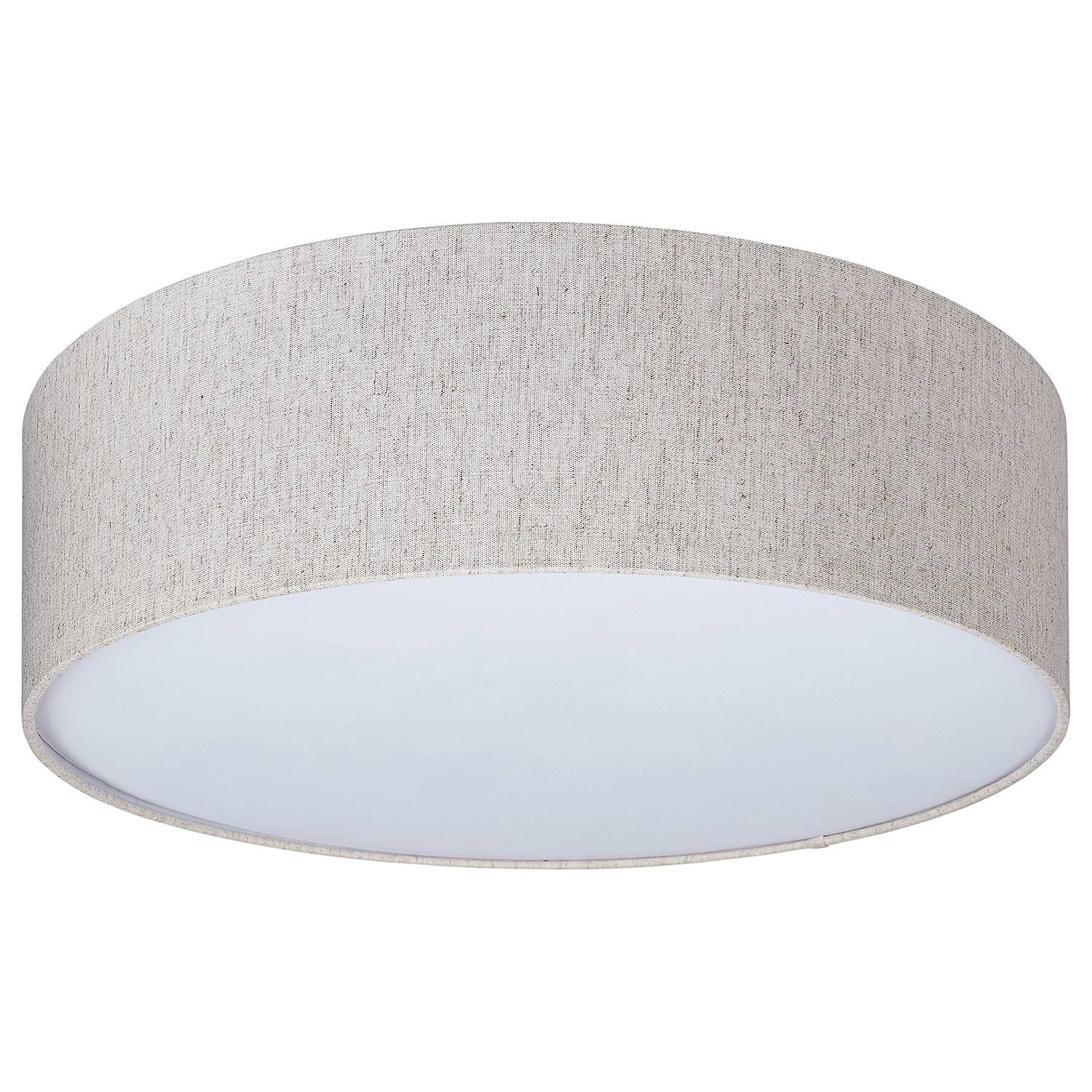 Deckenleuchte Conny Leinen / Aluminium 1-flammig