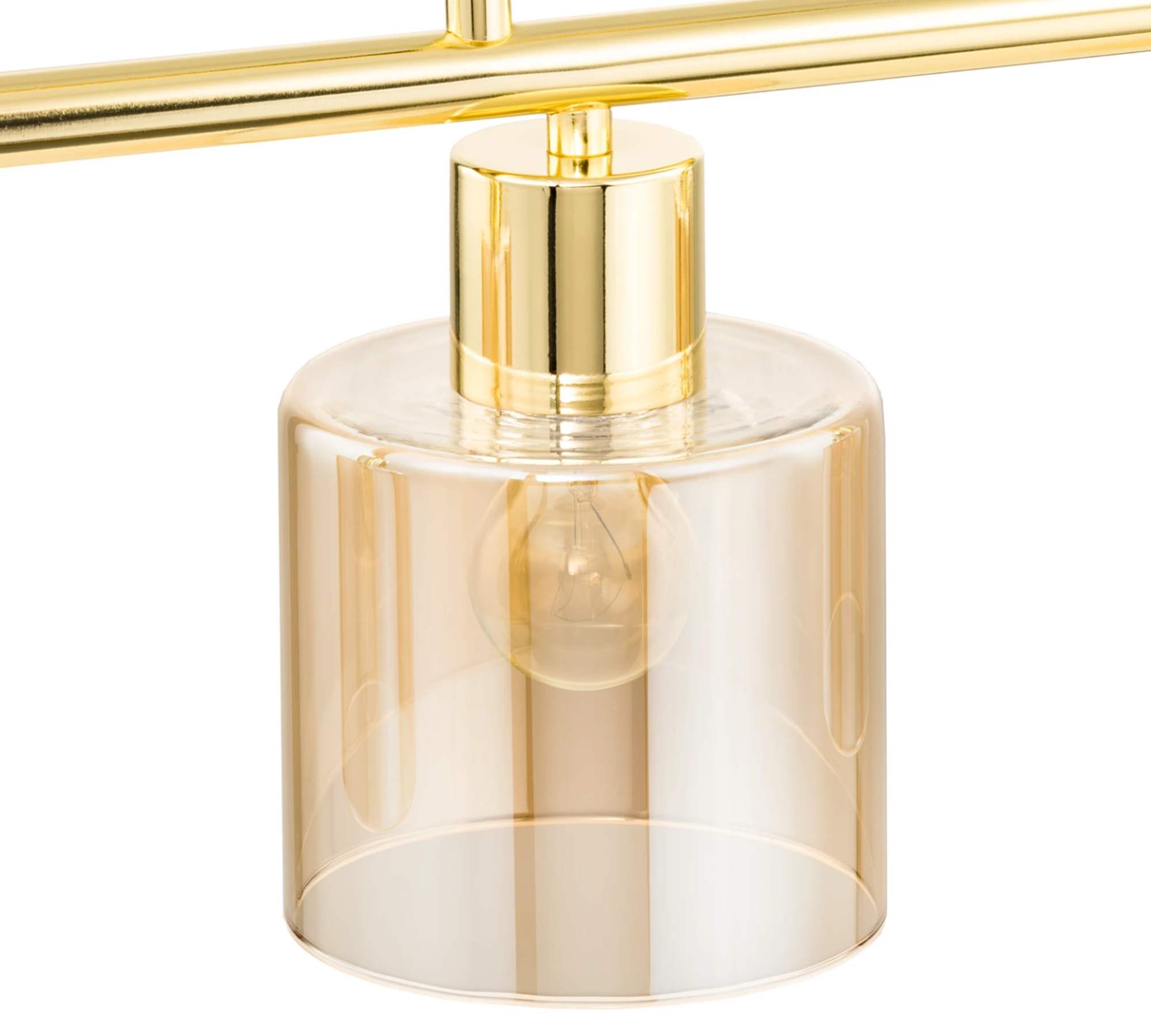 Pendant lamp glass metal brass